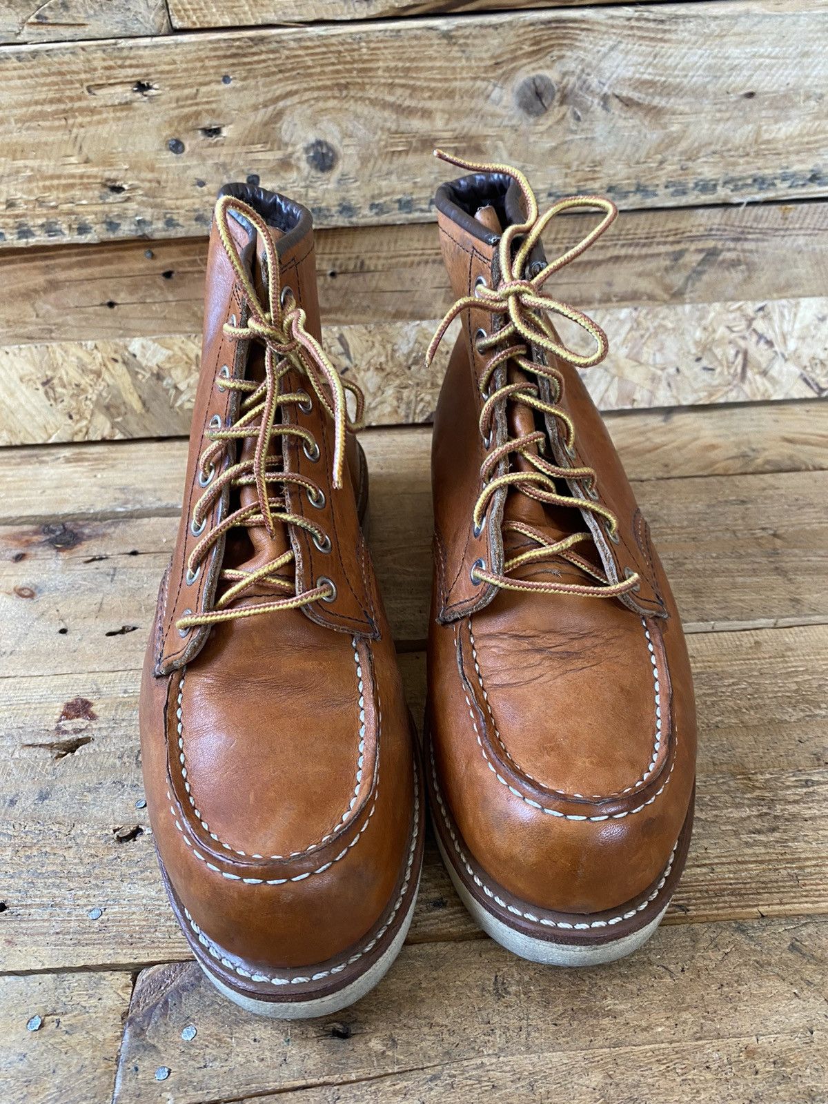 Red Wing Redwing moc-toe brown leather boots uk 6.5 Size US 7.5 / EU 40-41 - 8 Thumbnail