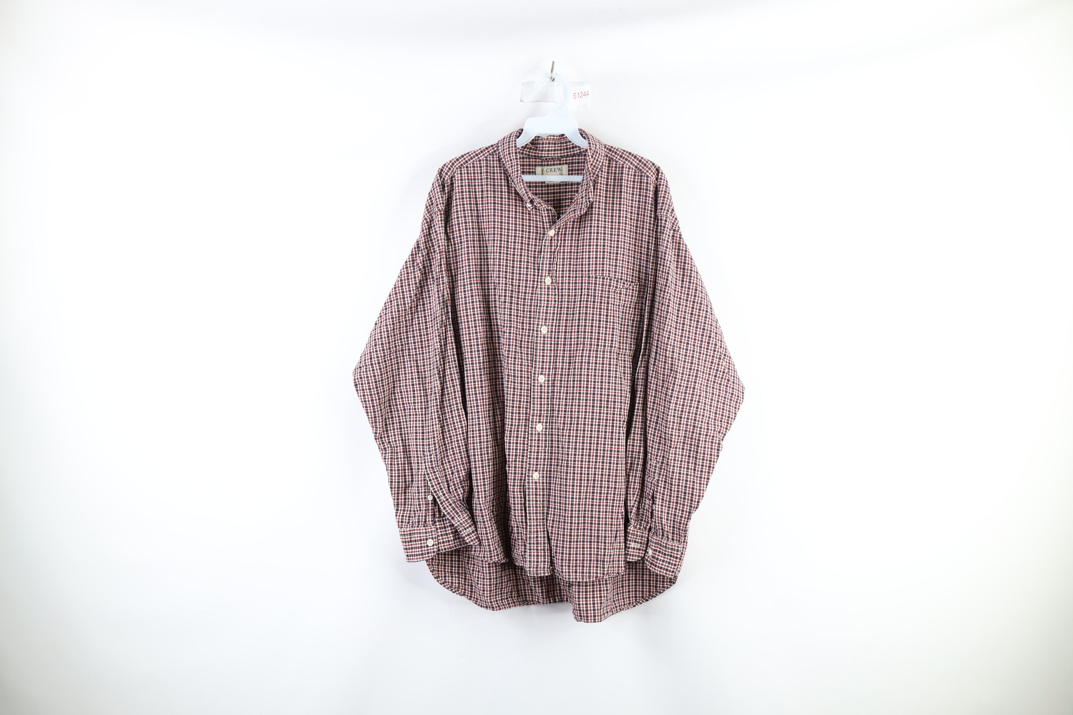 J.Crew × Vintage Vintage 90s J Crew Flannel Collared Button Down Shirt Plaid Size US XL / EU 56 / 4 - 1 Thumbnail