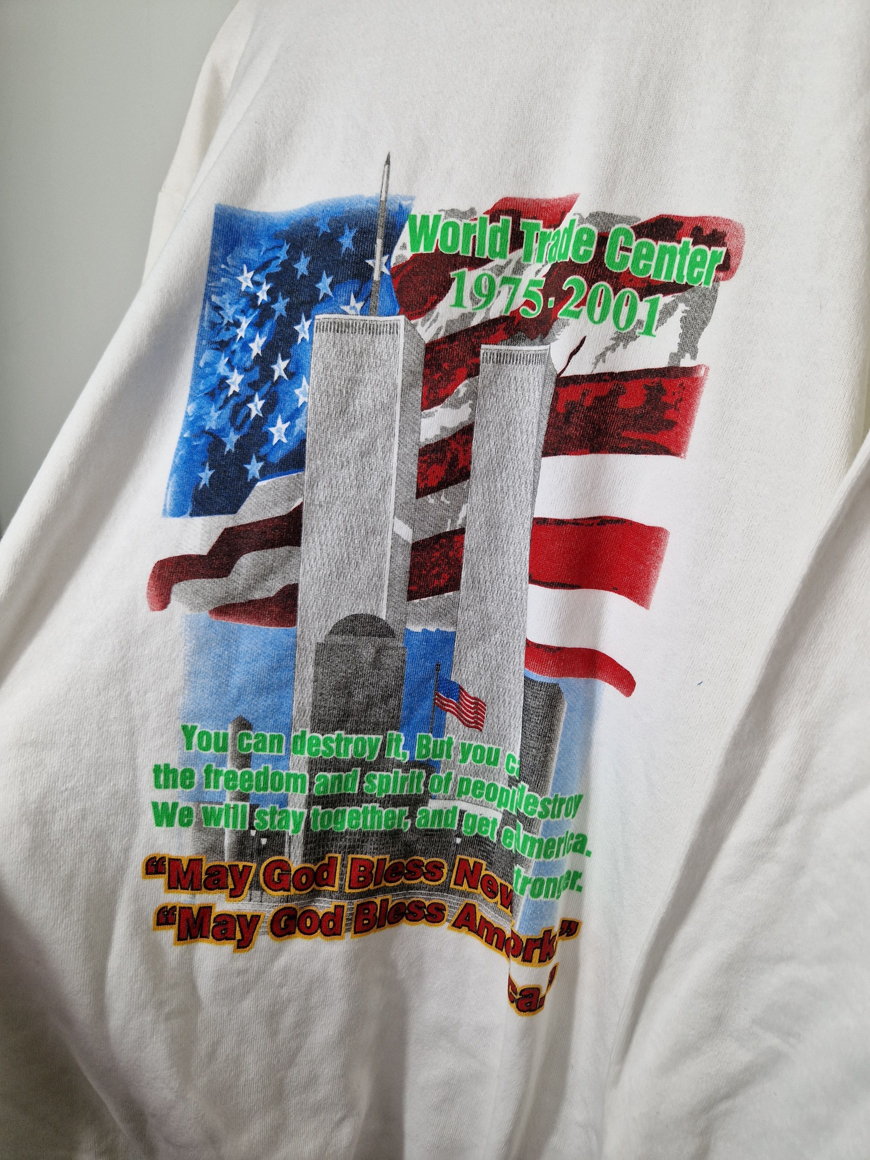 Vintage 9.11 WTC 2001 memorabilia sweatshirt Size US XL / EU 56 / 4 - 2 Thumbnail