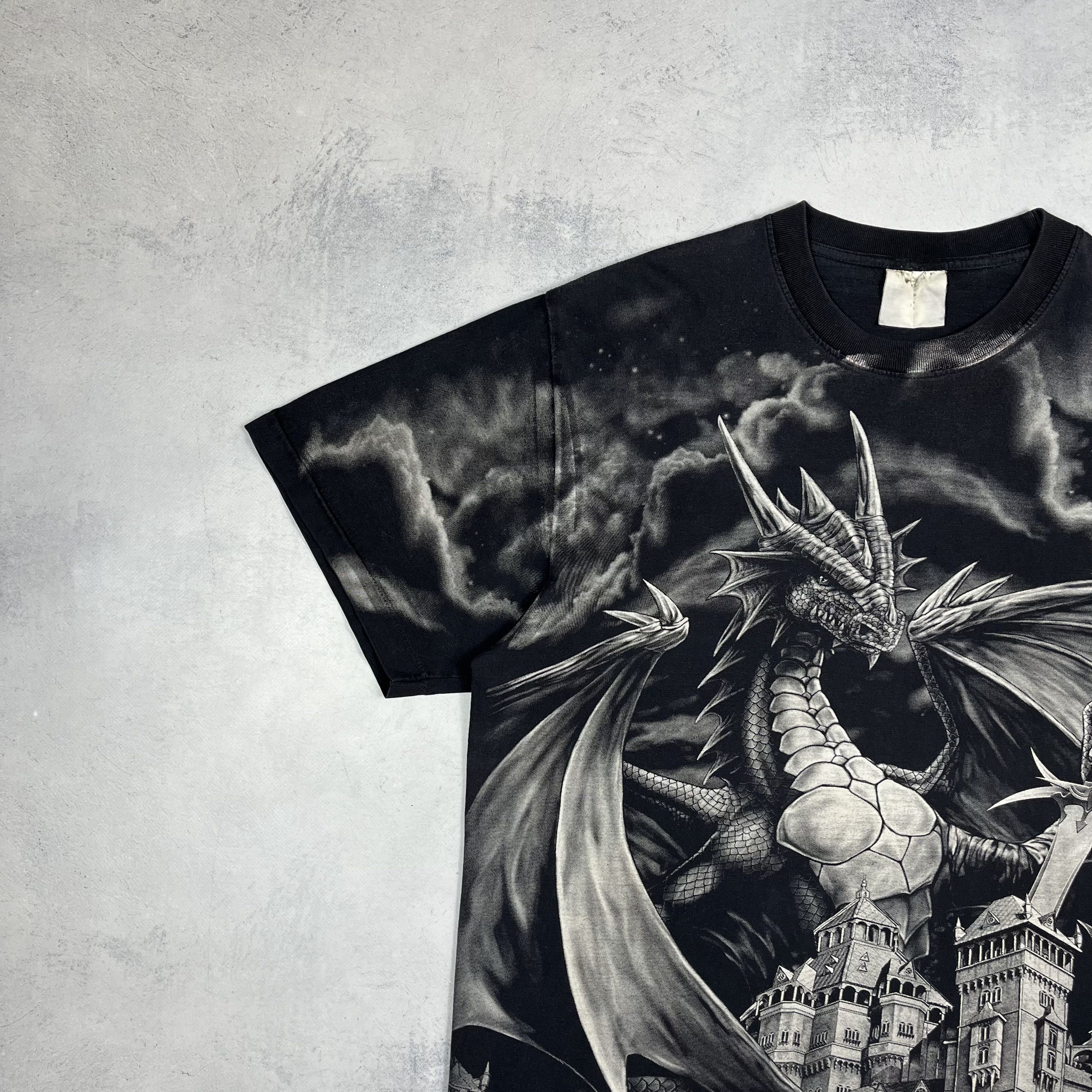 Vintage Vintage Dragon All Over Print T Shirt 1990’s Size US XL / EU 56 / 4 - 6 Thumbnail