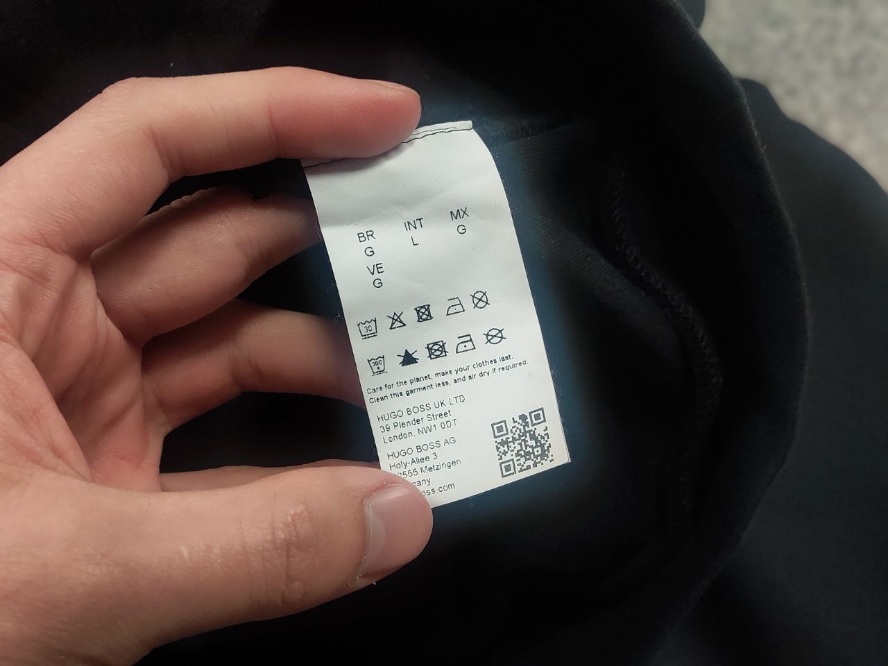 Hugo Boss Boss Through Saggy Black Logo Zip Pocket Hoodie Sweatshirt Size US L / EU 52-54 / 3 - 14 Thumbnail