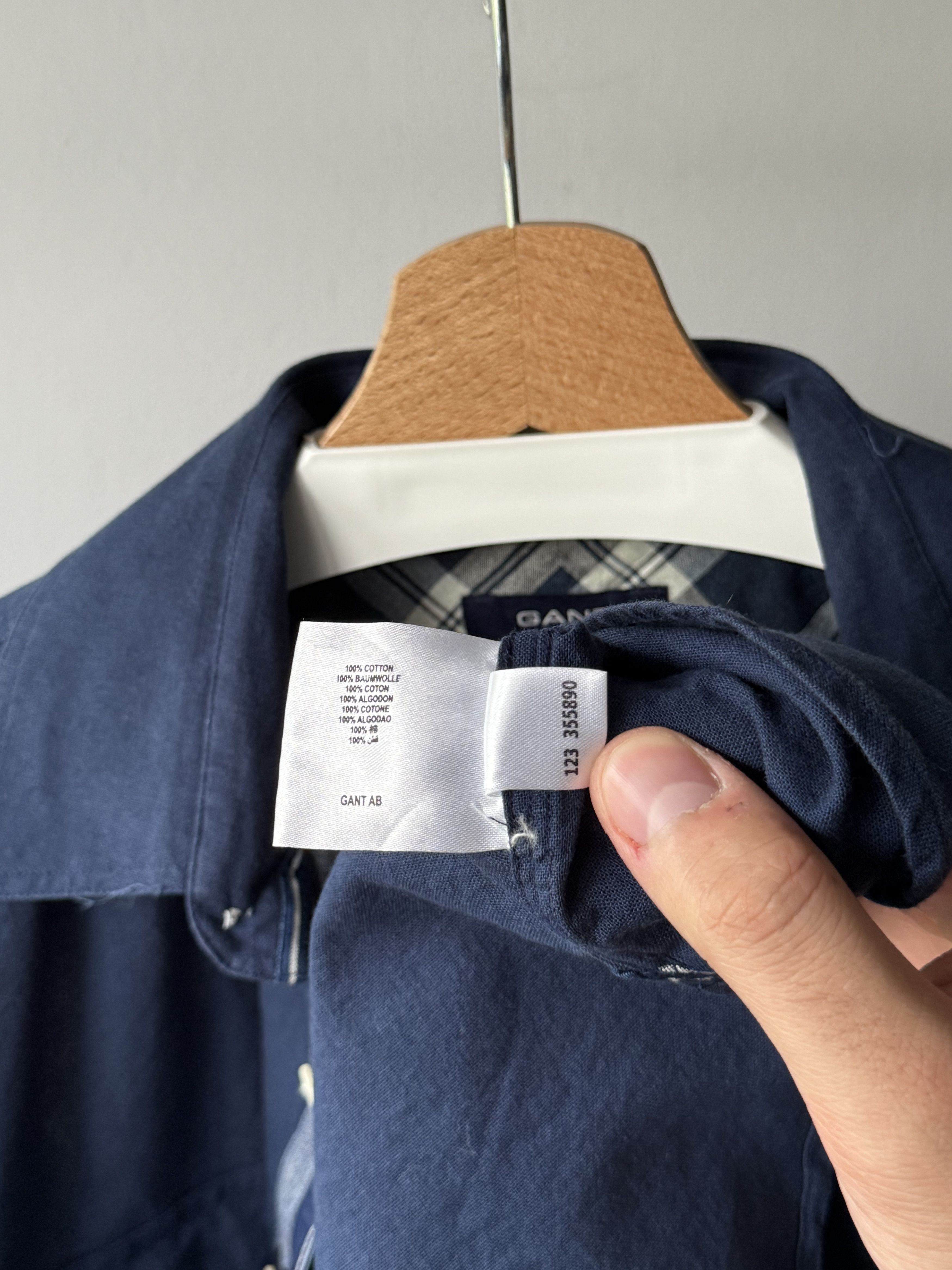 Gant Gant Patchwork Casual Fit Navy Blue Twill Long Sleeve Shirt Size US M / EU 48-50 / 2 - 19 Thumbnail