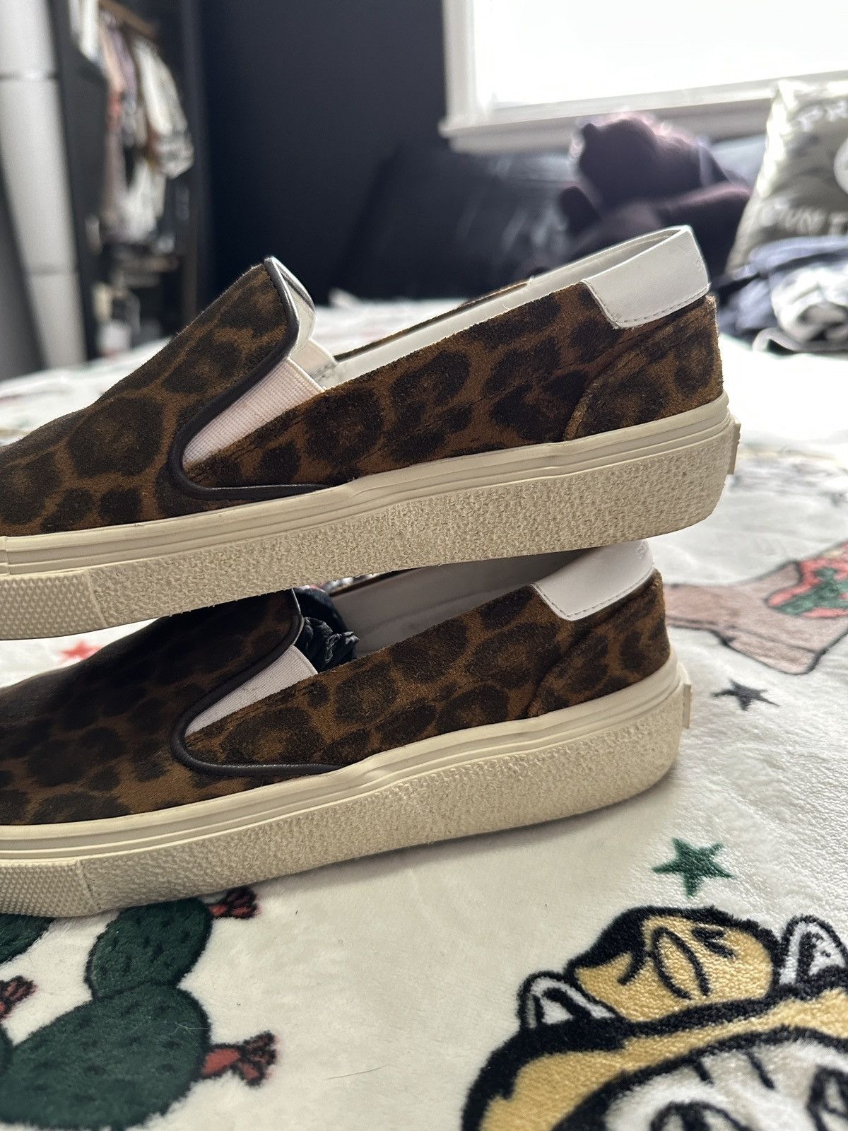 Saint Laurent Paris Leopard Slip-On Sneakers Size US 6 / IT 36 - 8 Thumbnail