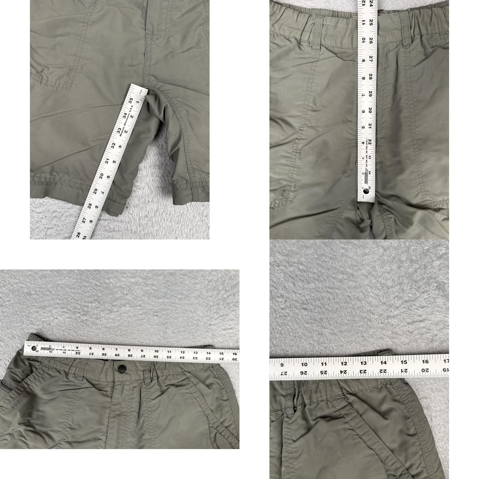 Vintage REI Shorts Mens Medium Green Nylon Hiking 8 Inseam Cargo Elastic Waist Pockets Size US 31 - 8 Thumbnail