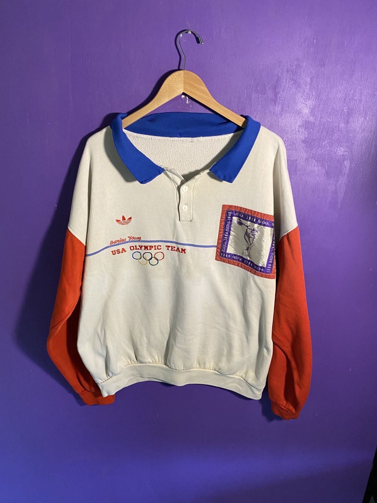 Adidas Vintage 1988 Adidas Seoul Olympics Darius young crewneck Size US XL / EU 56 / 4 - 1 Thumbnail