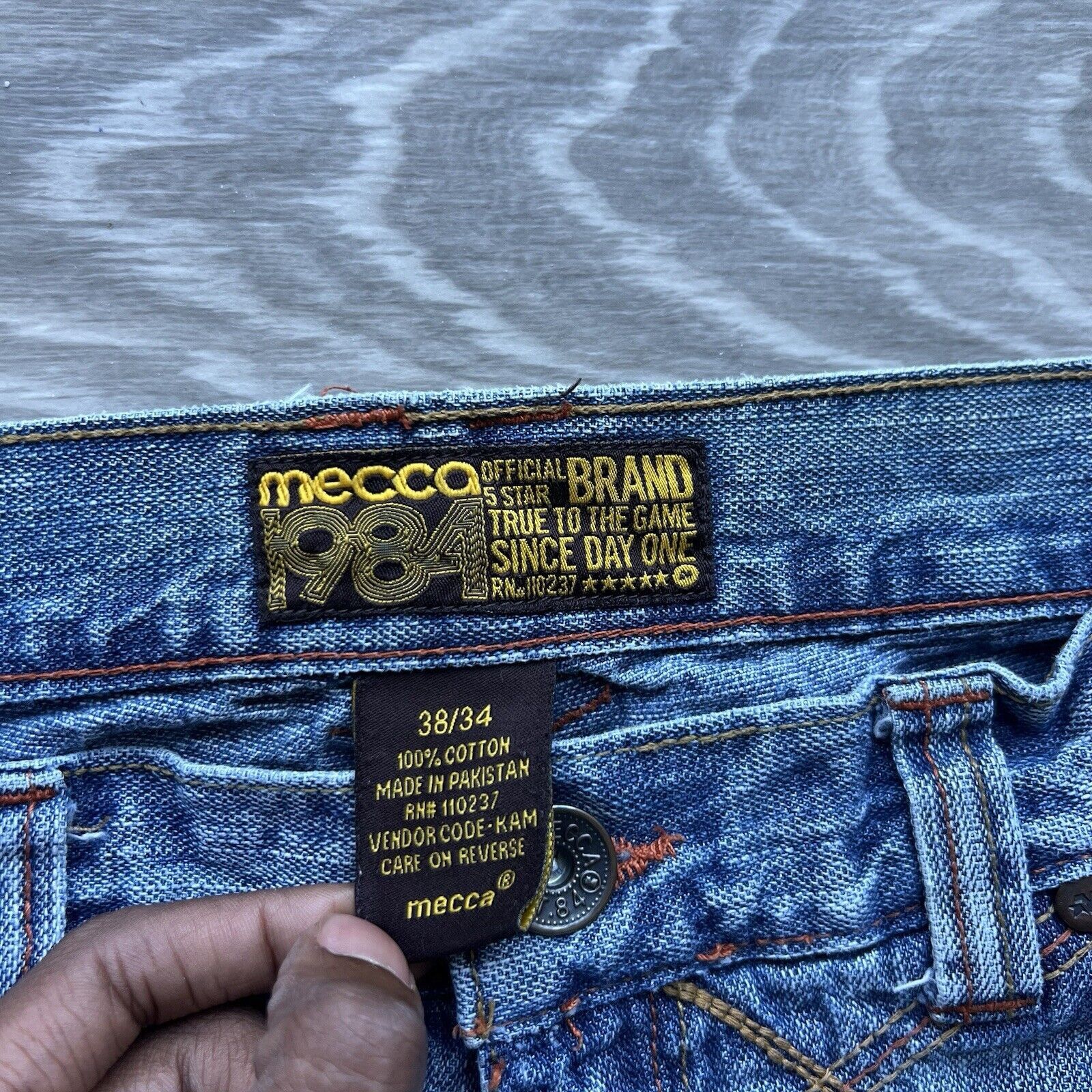 Mecca Vintage Y2k Mecca Jeans Mens Baggy HipHop Wide Leg Grunge Size US 35 - 8 Thumbnail