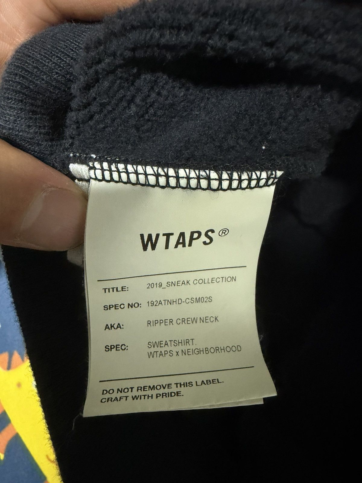 Neighborhood × Wtaps Wtaps Neighborhood ripper crewneck sweatshirt Size US L / EU 52-54 / 3 - 7 Thumbnail