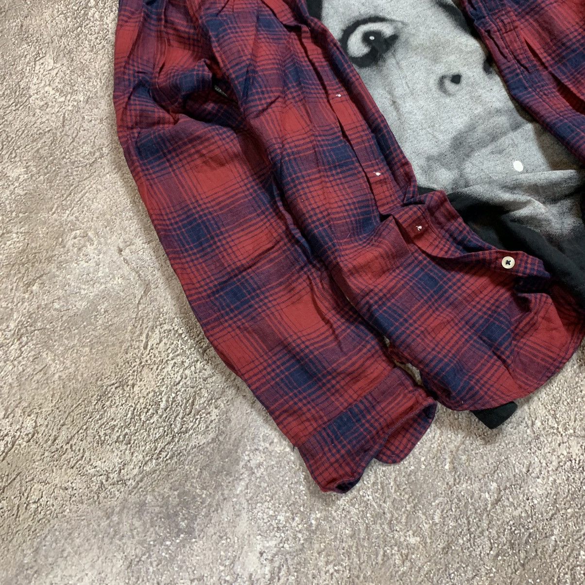 Vintage Vintage 90s Grunge Plaid Shirt Graphic Horror Y2K Baggy M Size US M / EU 48-50 / 2 - 3 Thumbnail