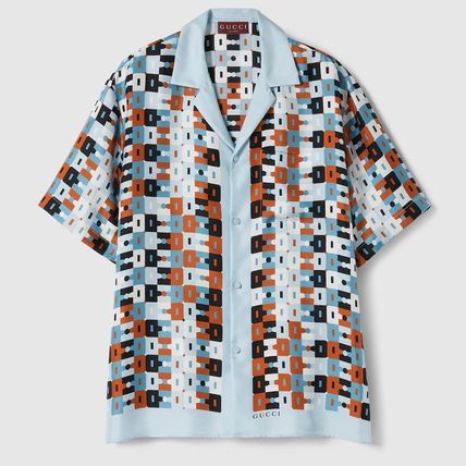 o1mt1gz0226 Printed Cotton Shirt in Multicolor