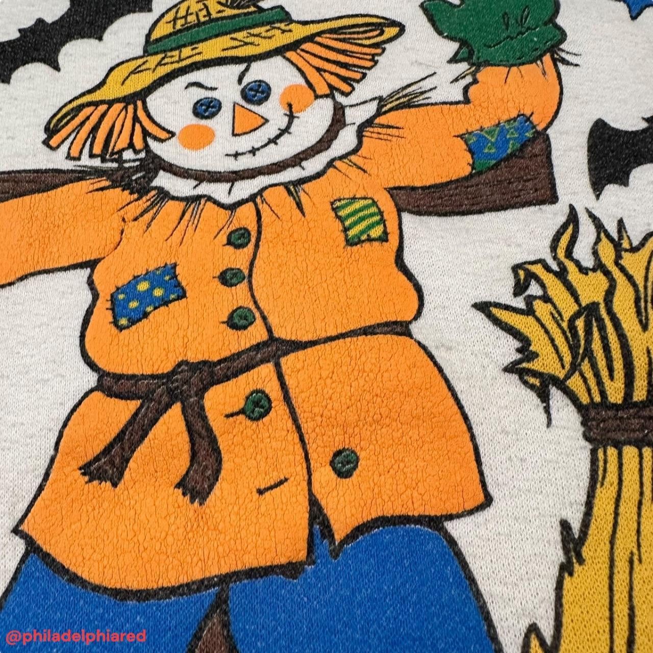 Designer Vintage 1980s Halloween Themed Scarecrow raglan crewneck Size M / US 6-8 / IT 42-44 - 3 Thumbnail