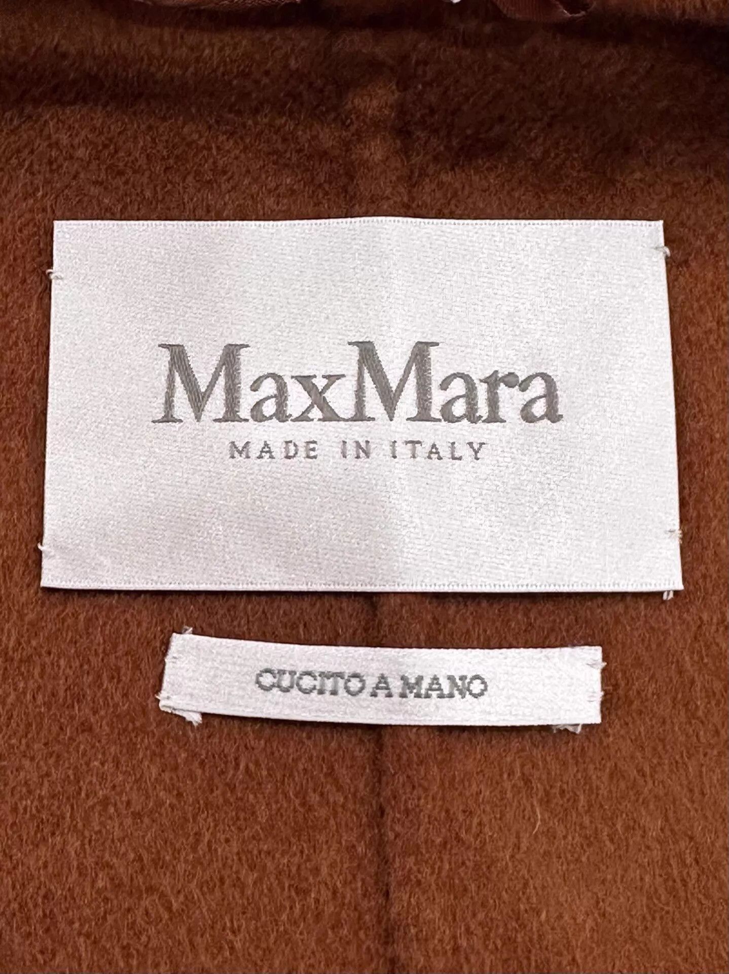Max Mara MaxMara Navarra Women's Brown Cashmere Hood Robe 36 Size XS / US 0-2 / IT 36-38 - 5 Thumbnail