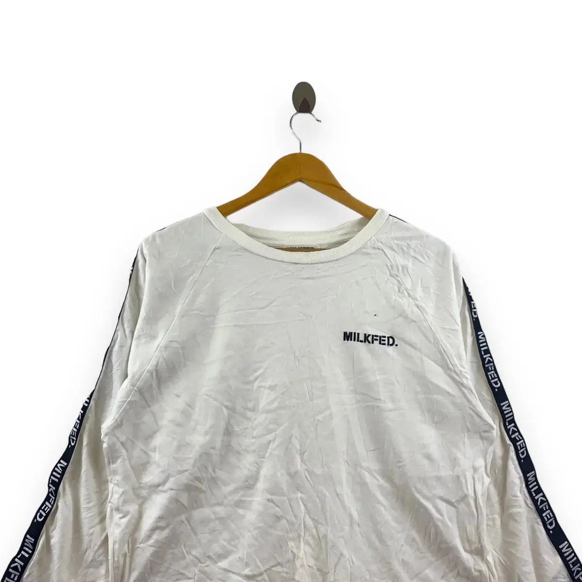 MILKFED MILKFED JAPAN Streetwear Monogram Sleeve Tee Shirt Top Size L / US 10 / IT 46 - 3 Thumbnail