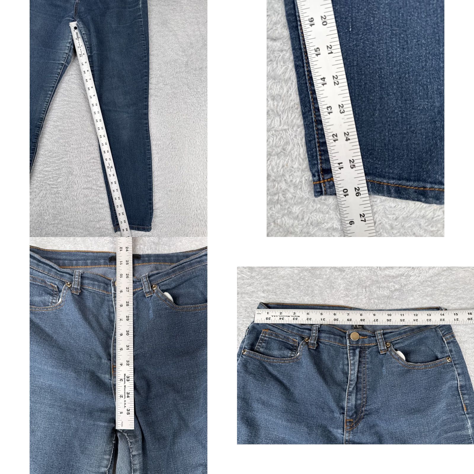 Forever 21 Forever 21 Jeans Women's 29 Blue Denim Skinny Mid Rise 26" Inseam Cotton Blend Size 29" - 8 Thumbnail