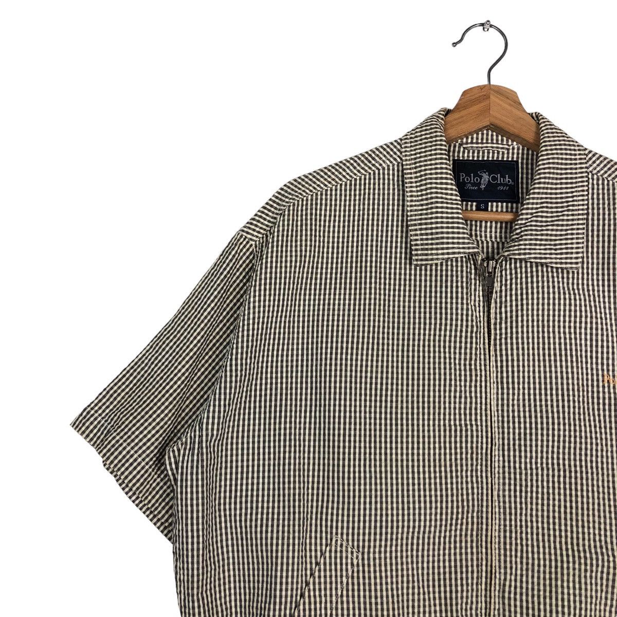 Japanese Brand 🔥Vintage Short Sleeve Bomber Jacket Polo Club Tartan Design Size US S / EU 44-46 / 1 - 7 Thumbnail