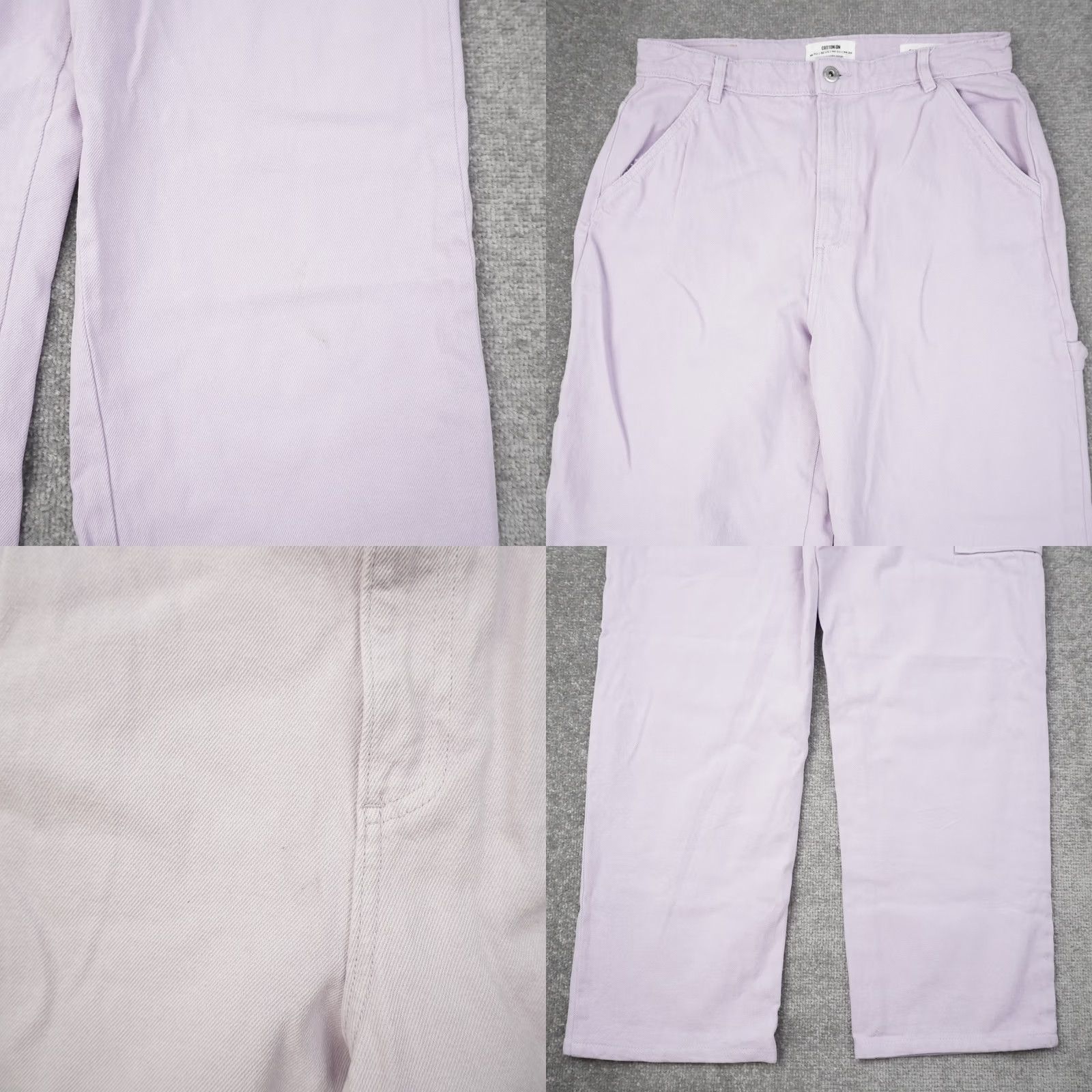 Cotton On Cotton On Carpenter Denim Wide Leg Jeans Womens Purple Light Wash 32x33 Size 24" / US 00 / IT 34 - 8 Thumbnail