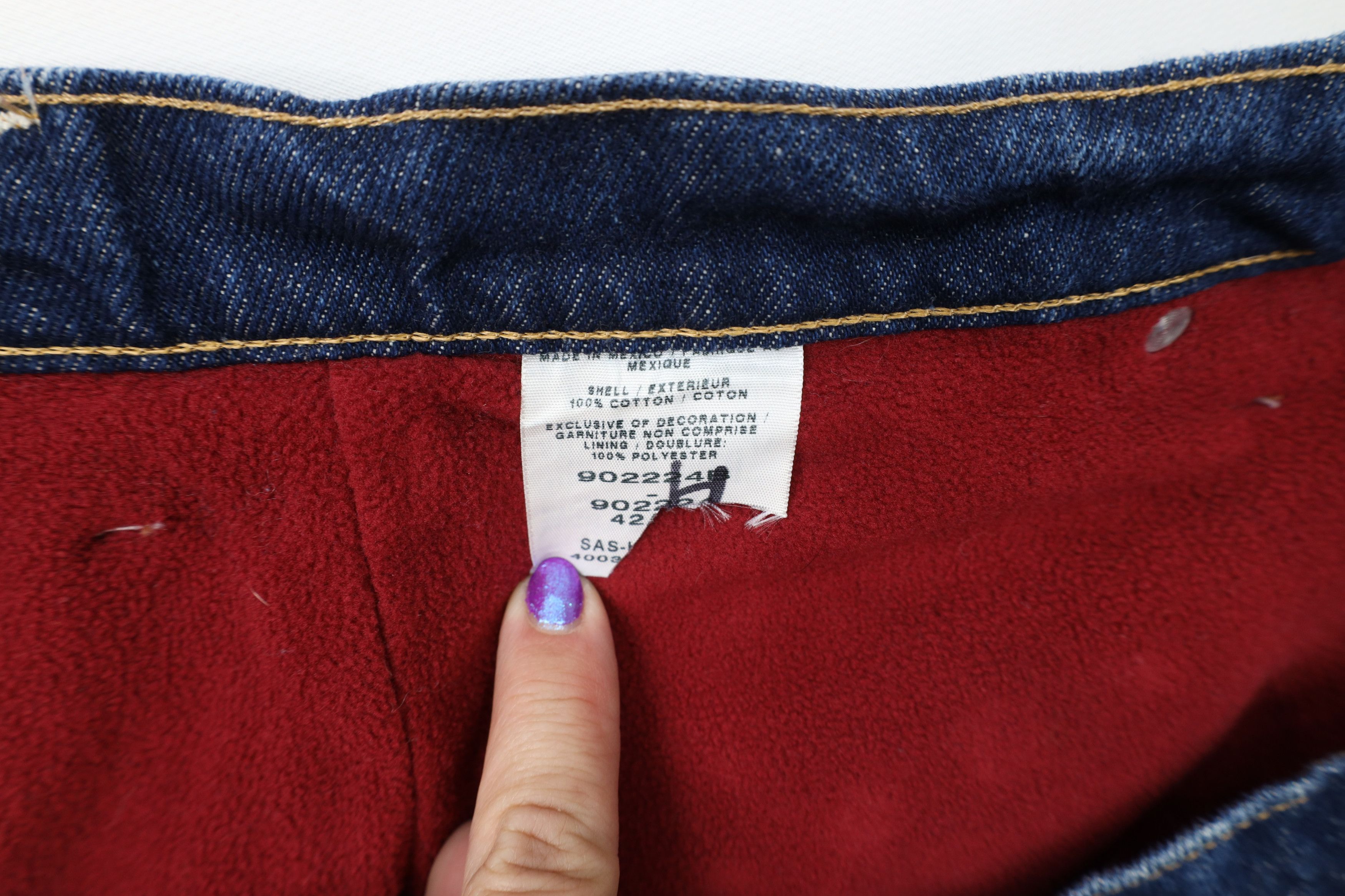 Cabelas Vintage Cabelas Heavyweight Lined Wide Leg Denim Jeans Blue Size US 42 / EU 58 - 10 Thumbnail
