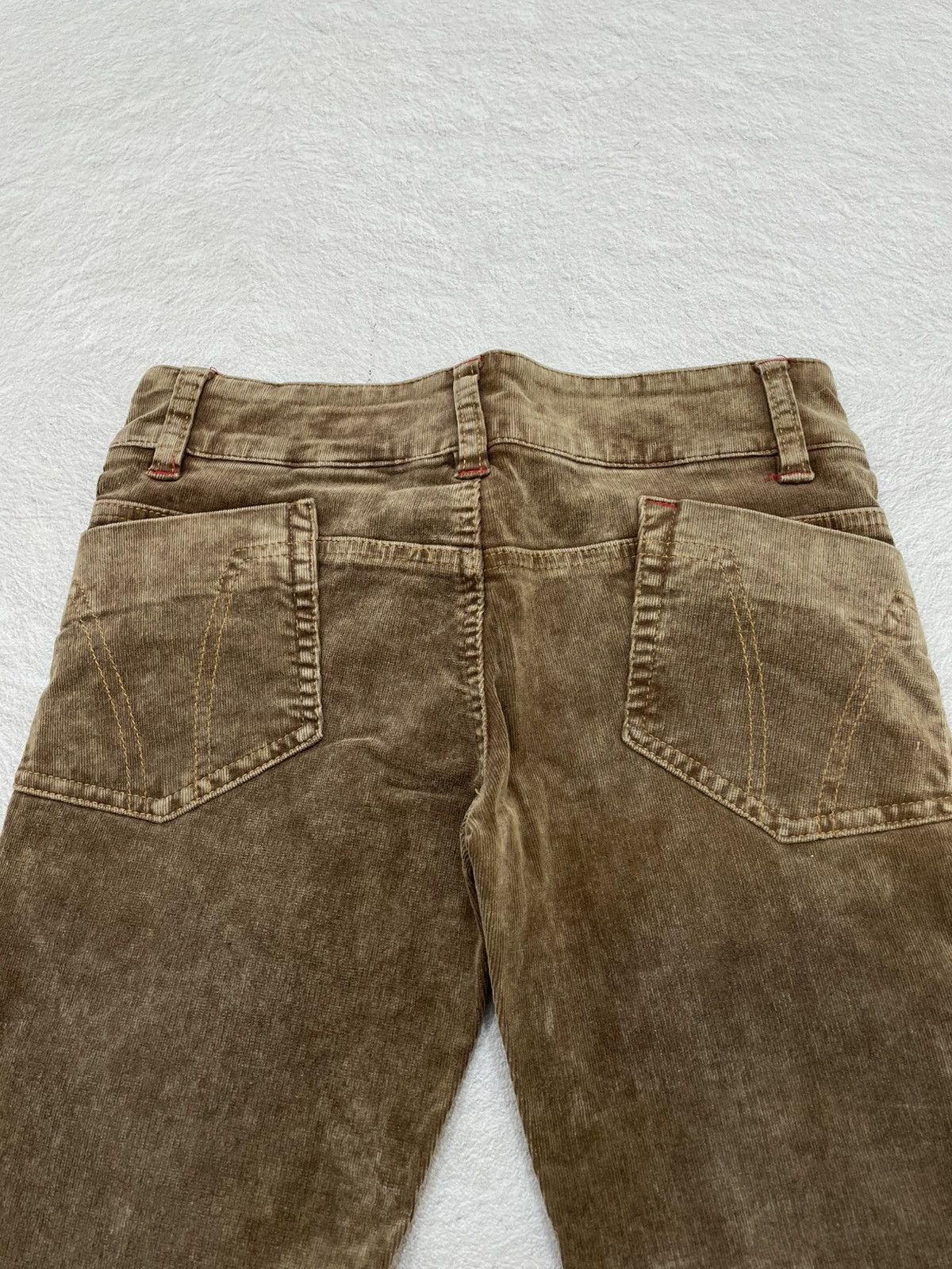 Beams Plus 2000s Belle Amie Worn Vintage Brown Corduroy Flare Pants Size 28" / US 6 / IT 42 - 7 Thumbnail