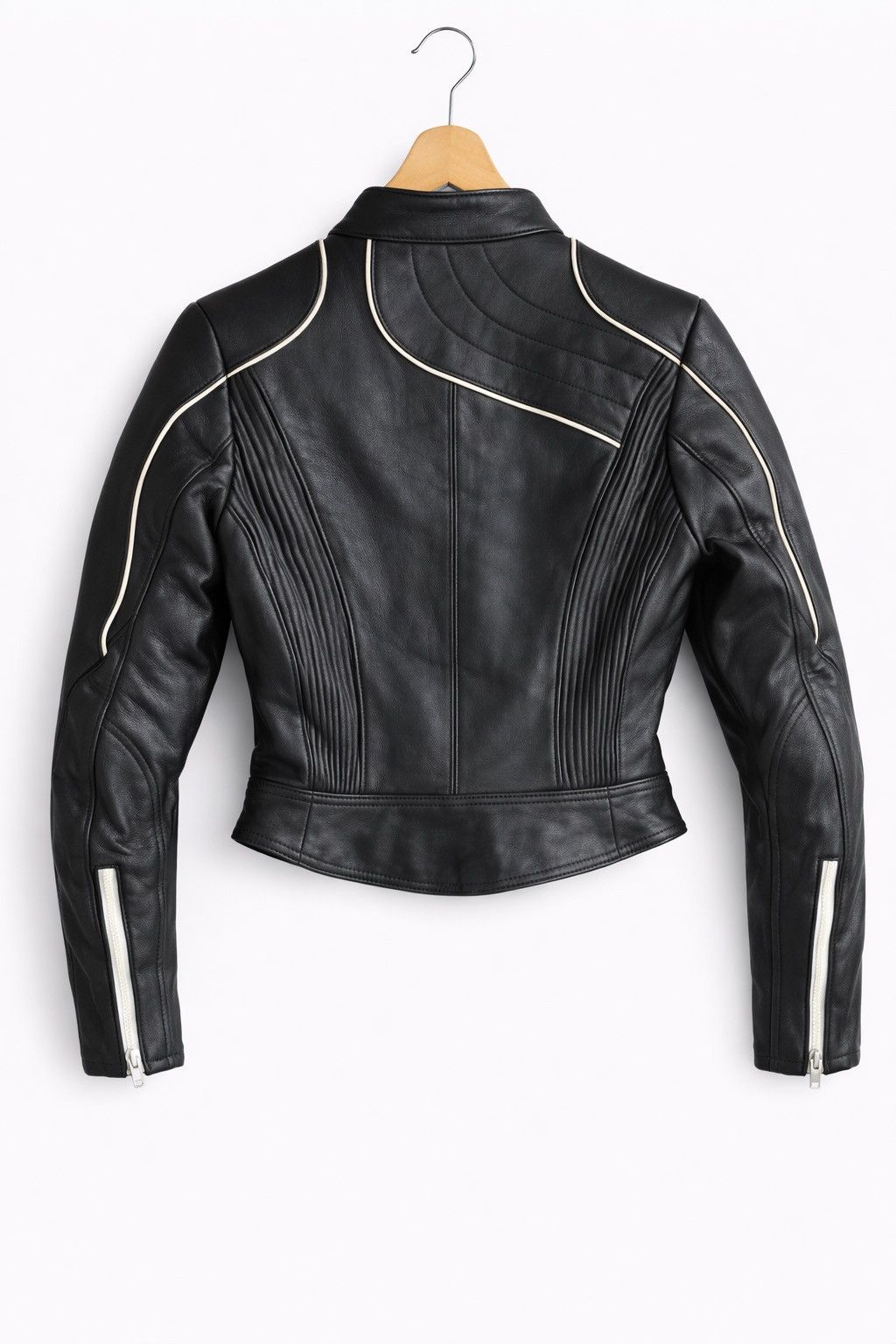 Leather Vintage ECHTES LEDER Cropped Motorcycle Leather Jacket Black Size XXS / US 00 / IT 34 - 2 Thumbnail