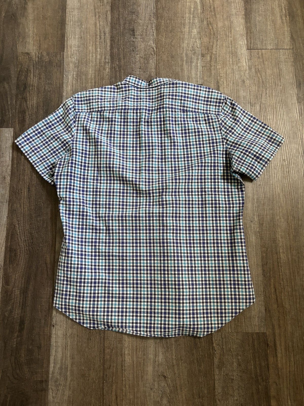Burberry Burberry Brit Seersucker Plaid Short Sleeve Button Up Size US XL / EU 56 / 4 - 3 Thumbnail