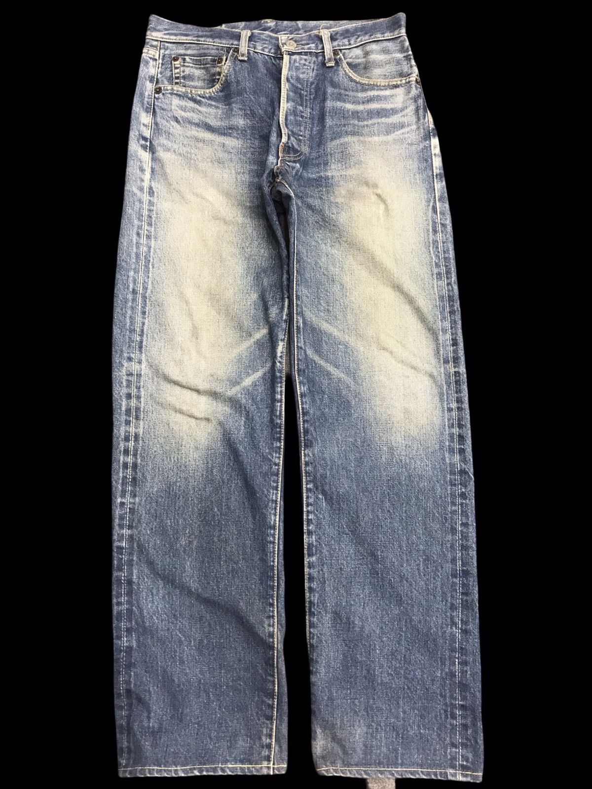 EIGHT-G × Japanese Brand EIGHT G Selvedge Sturdy Distressed Jeans F16 Size US 30 / EU 46 - 1 Thumbnail