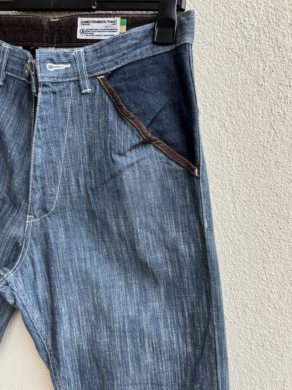Vintage Vintage Scanner Fundamental Products Japan Blue Denim Jeans Size US 32 / EU 48 - 10 Thumbnail