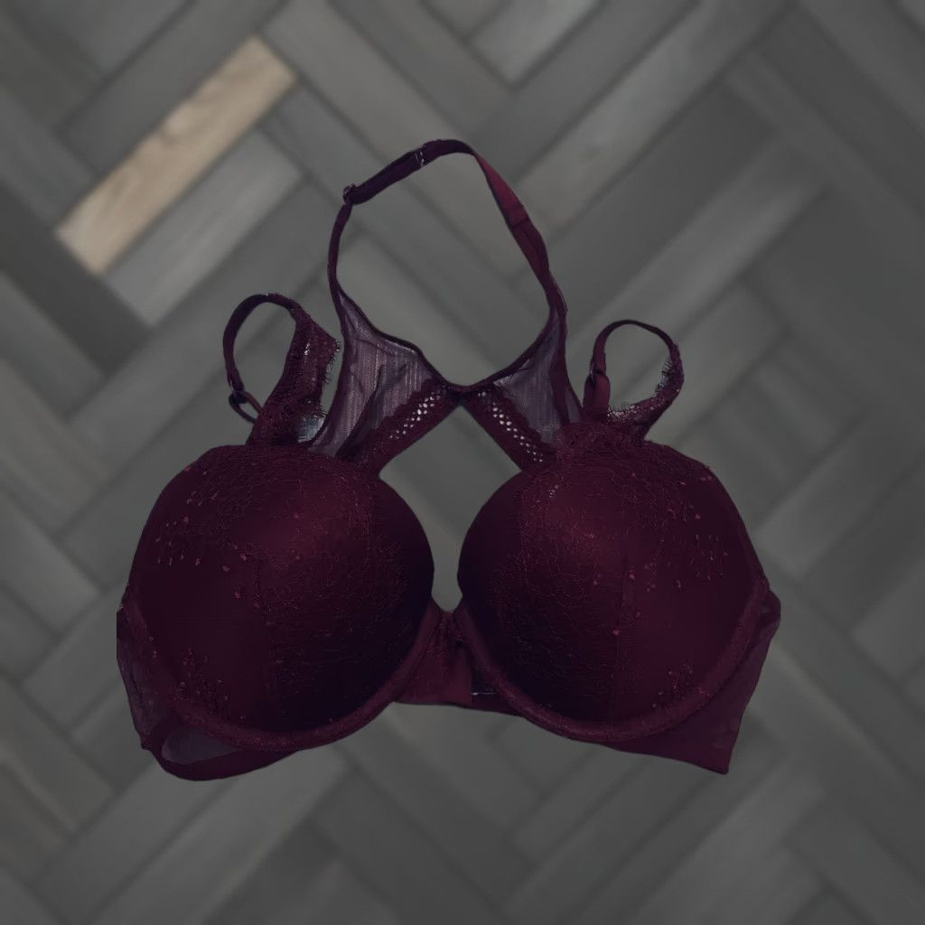 Victoria's Secret Victoria Secret Bra 34C Push Up Maroon Very Sexy Size ONE SIZE - 1 Thumbnail