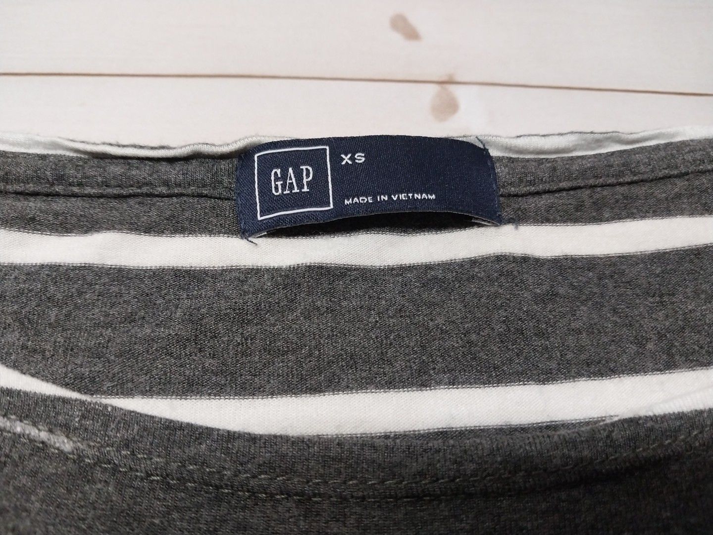 Gap Gap Womens XS White/Gray Striped Tee nautical style Size XS / US 0-2 / IT 36-38 - 3 Thumbnail