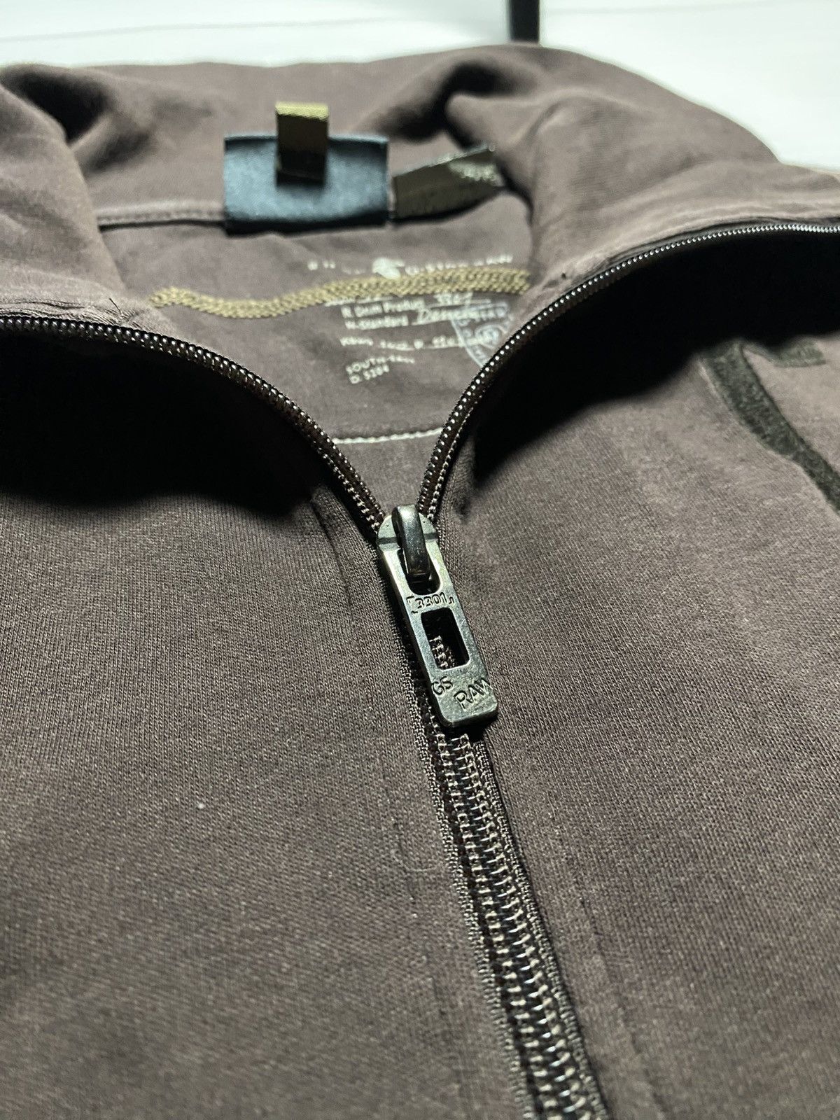 G-Star × Japanese Brand × Vintage Vintage G Star Raw Faded Brown Y2k Japanes Zip Sweatshirt Size US XL / EU 56 / 4 - 9 Thumbnail