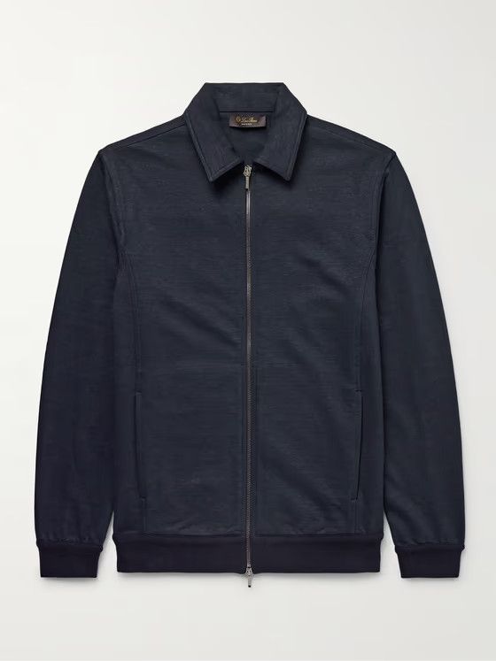 Loro Piana o1w1db10225 Bomber Jacket in Navy Blue Size US M / EU 48-50 / 2 - 1 Thumbnail