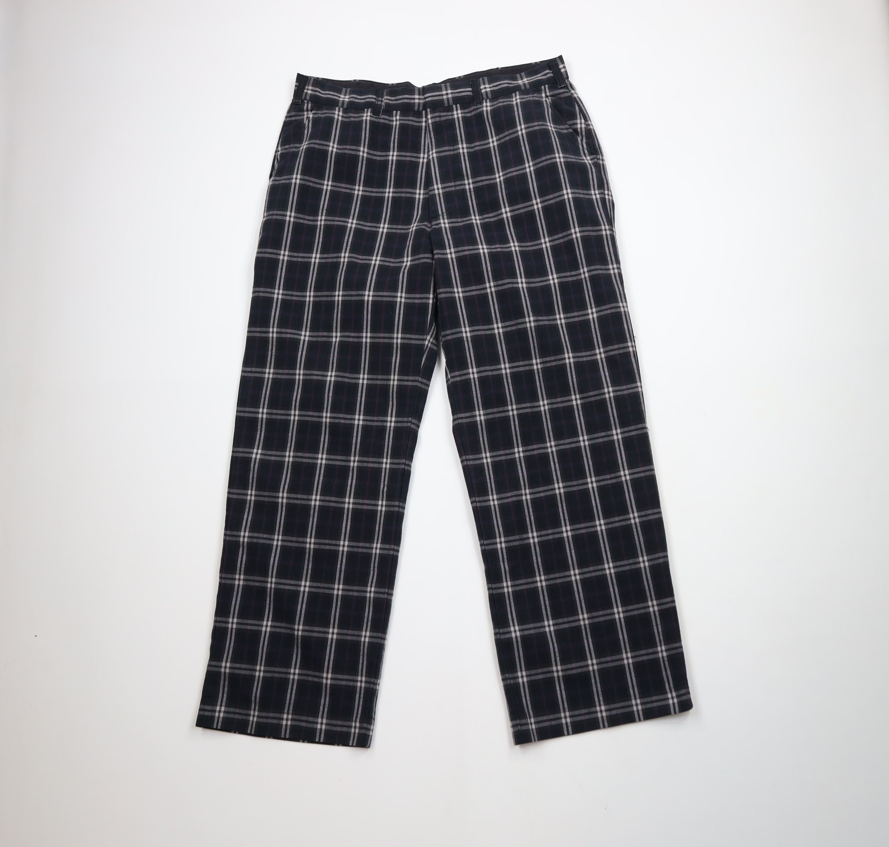 Vintage Vintage 90s Y2K Streetwear Baggy Wide Leg Chino Pants Plaid Size US 36 / EU 52 - 1 Thumbnail