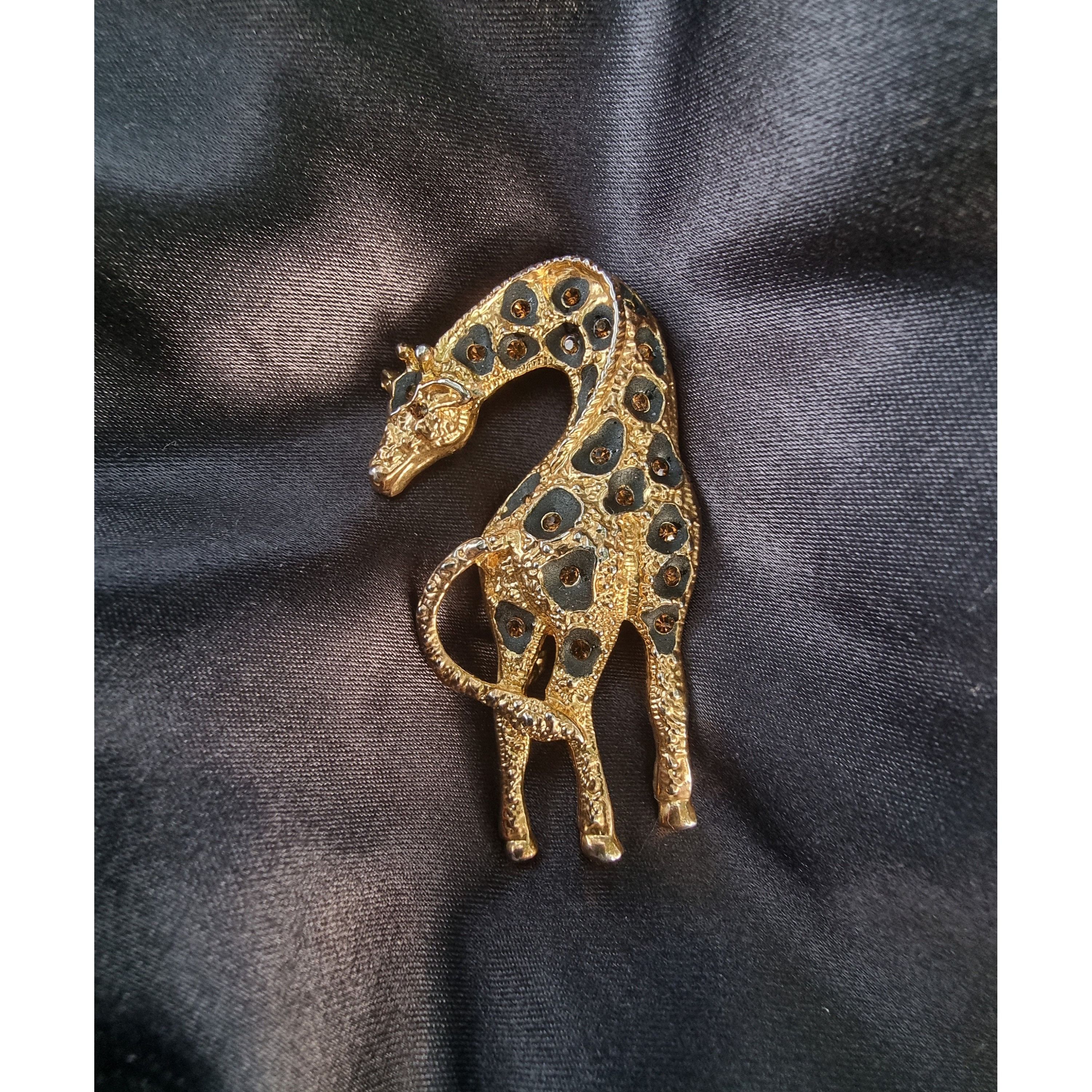 Vintage Vintage Rhinestone Giraffe Looking Brooch Size ONE SIZE - 6 Thumbnail