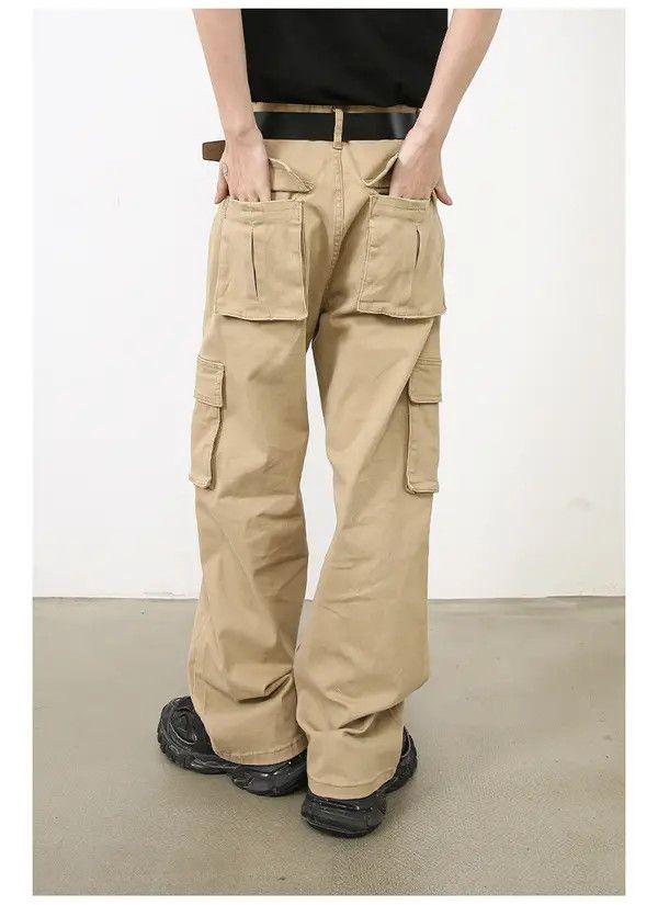 Japanese Brand VIBE Retro wash gradient drawstring work wide leg jeans Size US 32 / EU 48 - 5 Thumbnail