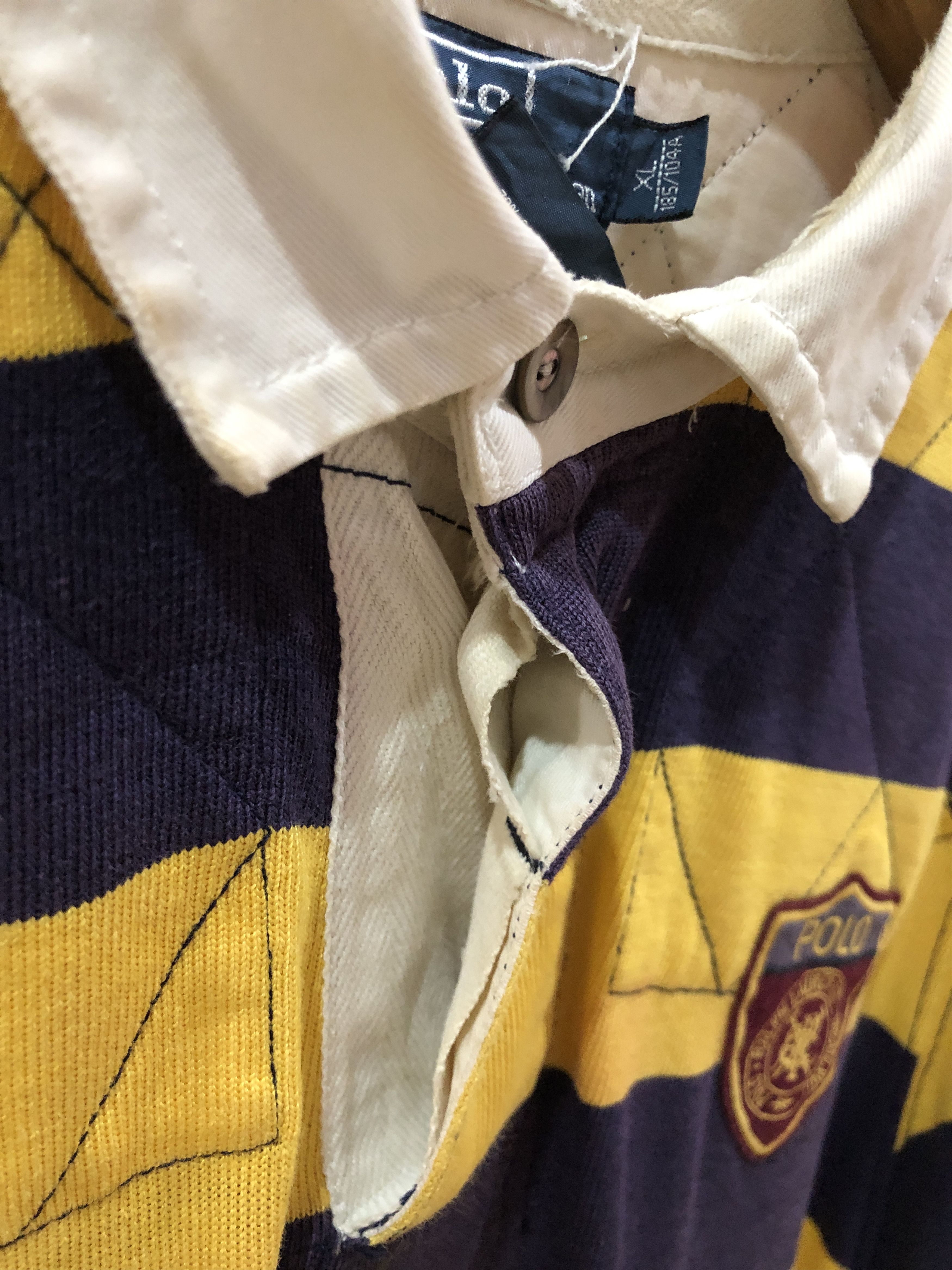 Polo Ralph Lauren Vintage Polo Ralph Lauren Rugby Striped Long Sleeve Shirts Size US XL / EU 56 / 4 - 8 Thumbnail
