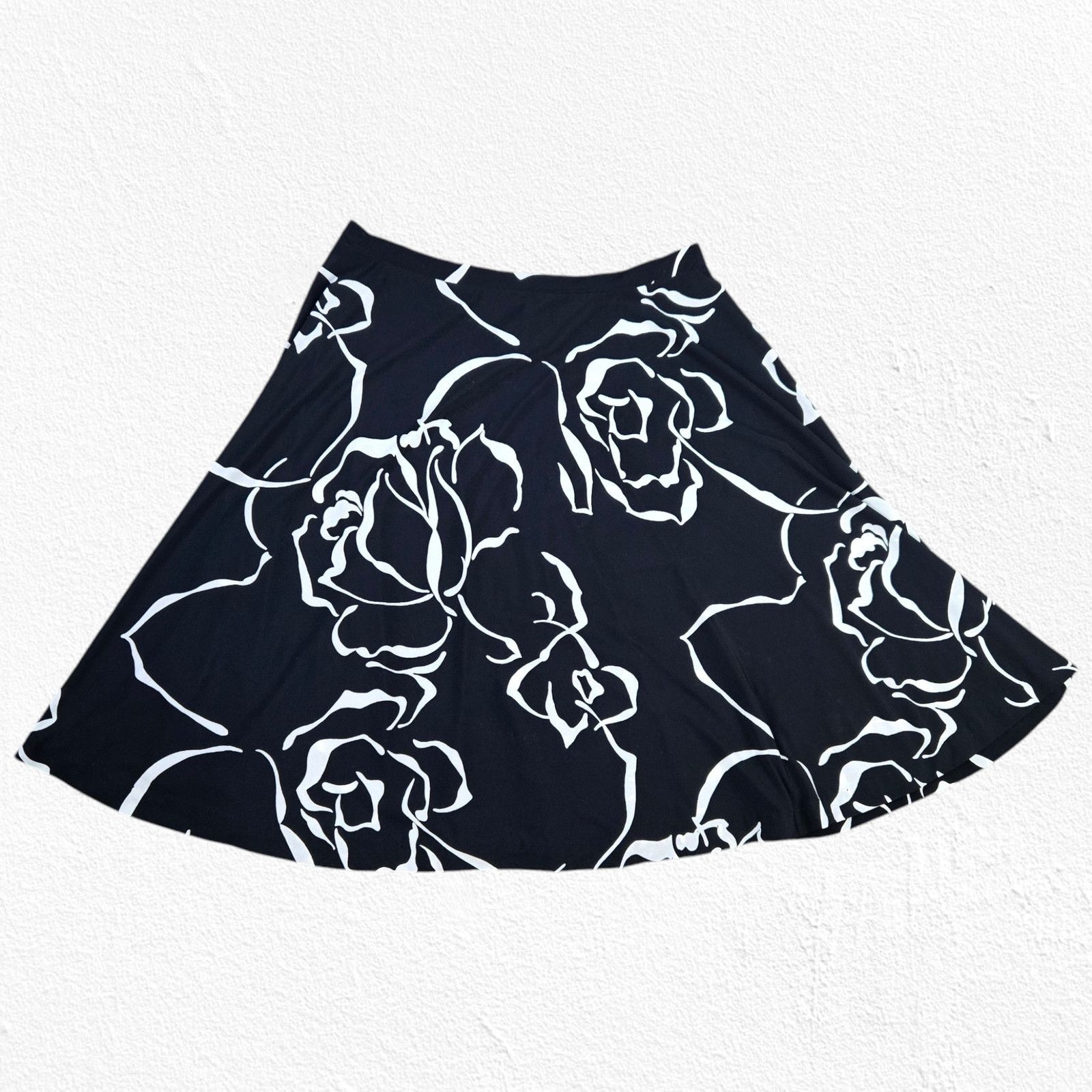 Vintage 80s Floral Midi Skirt USA Made Size 14 Size 36" / US 14 / IT 50 - 2 Thumbnail