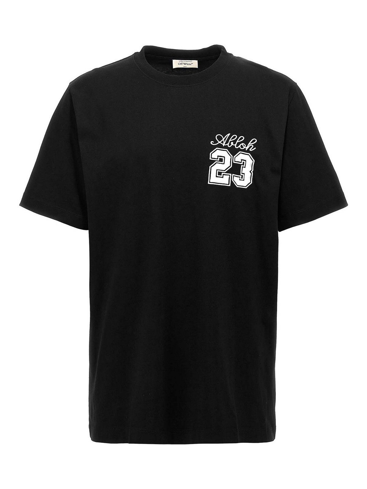 Off-White o1y0325 Logo Crewneck T-Shirt in Black Size US XS / EU 42 / 0 - 1 Thumbnail