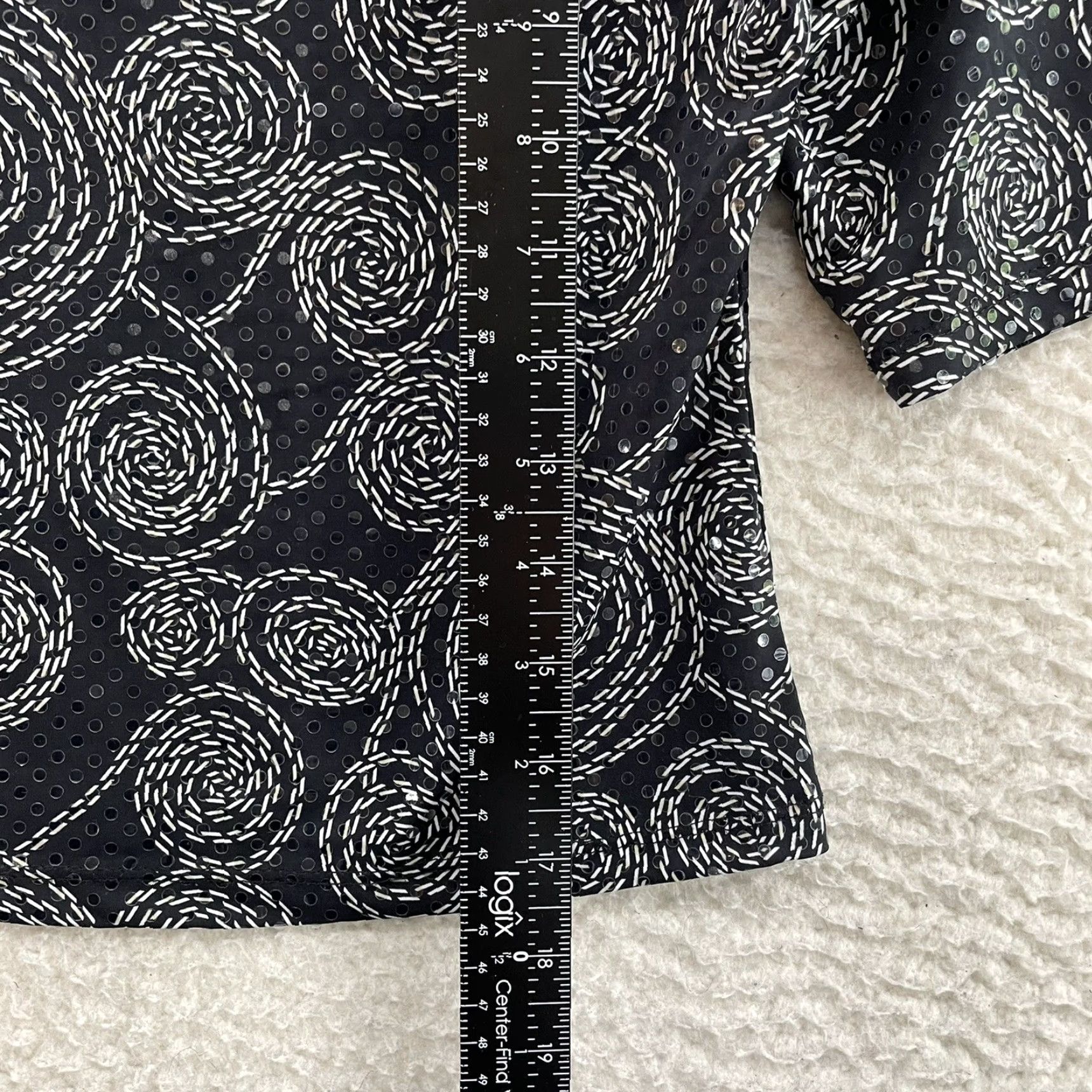 Vintage VINTAGE 90s Y2K Top Shirt Women M Black 3/4 Sleeve Slinky Stretch Cocktail Size M / US 6-8 / IT 42-44 - 7 Thumbnail