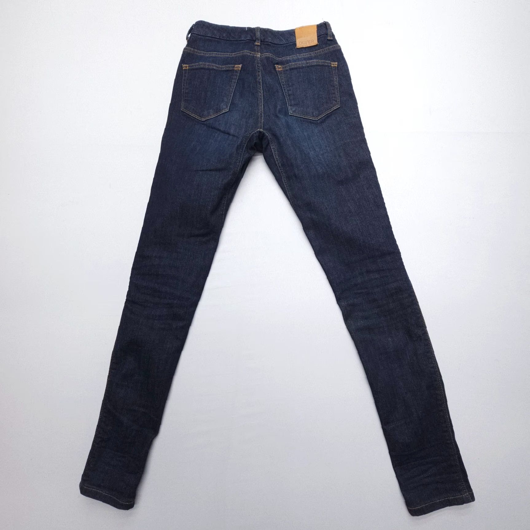 Vintage DU/ER Stay Dry Skinny Jeans Women Size 25 x 31 Blue Dark Warm Lined Cotton Blend Size 42" / US 20 - 4 Thumbnail