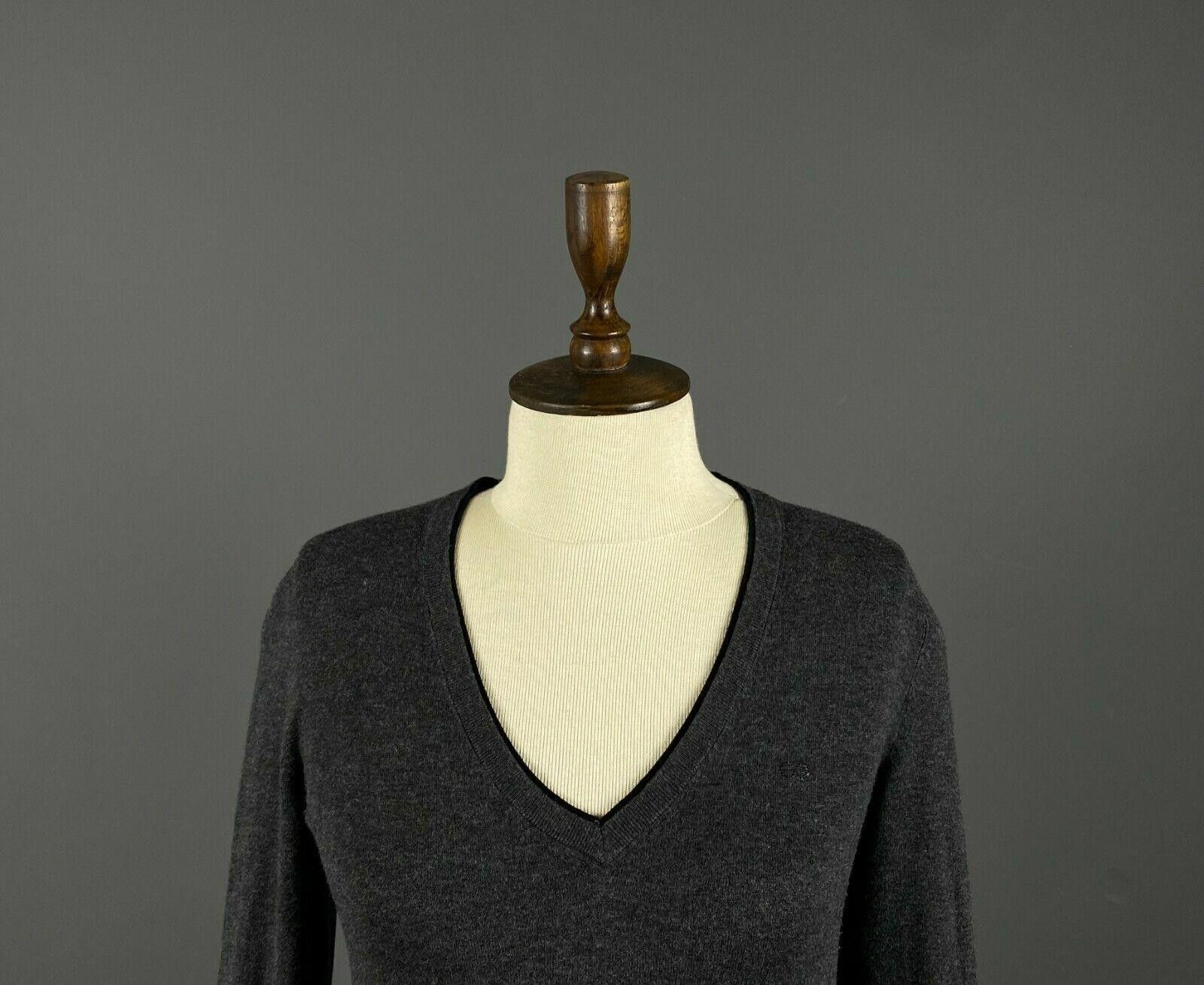 Escada Escada Sport Gray Stretch V-Neck Sweater Size S Size S / US 4 / IT 40 - 2 Thumbnail