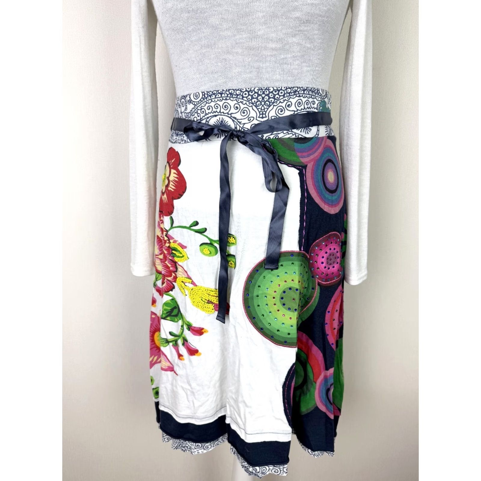 Desigual Desigual Skirt L Womens Knee Length Multicoloured Cotton Size 36" / US 14 / IT 50 - 2 Thumbnail