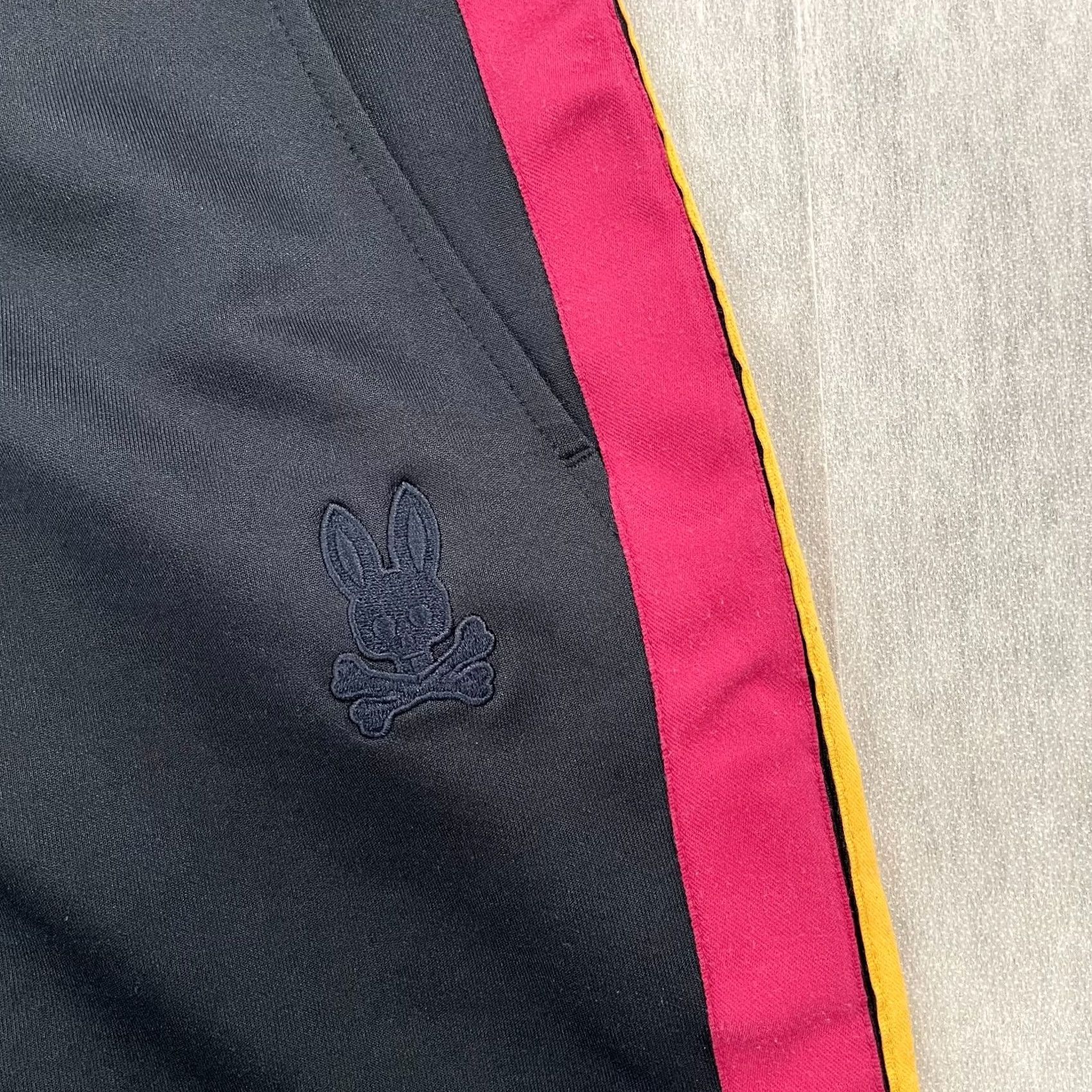 Psycho Bunny Psycho Bunny Pants Adult Large Black Side Stripe Jogger Sweatpants Logo Mens L Size US 33 - 3 Thumbnail