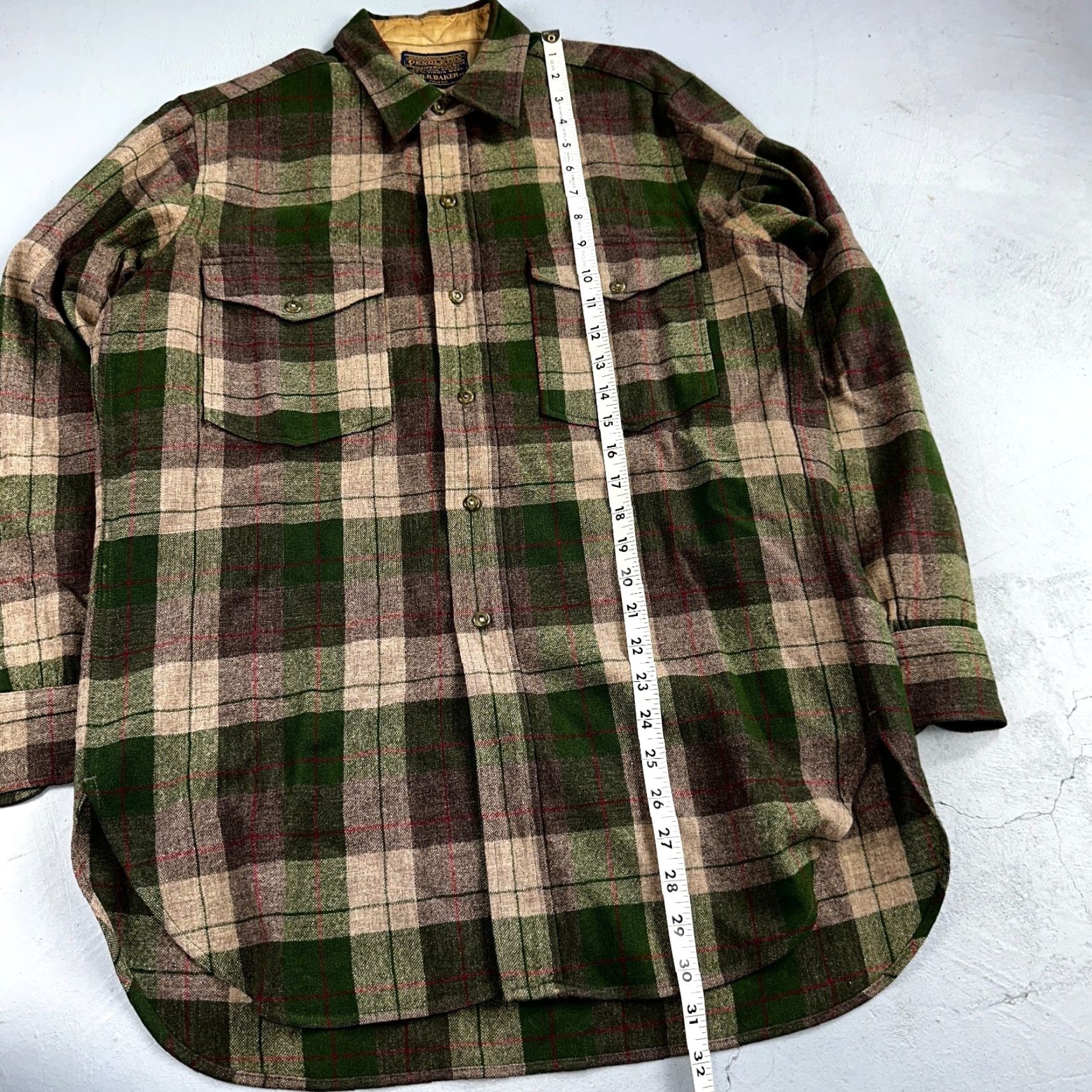 Pendleton Vintage Pendleton Wool Plaid Shirt Men M 1950s Camp Casual Fall Winter Green Size US M / EU 48-50 / 2 - 4 Thumbnail
