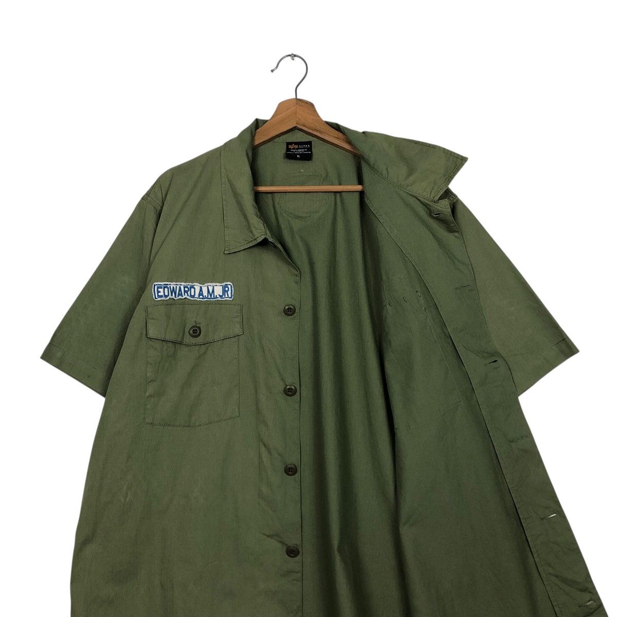 Alpha Industries 📌Vintage Work Shirt Jacket Alpha Industries Military Size US L / EU 52-54 / 3 - 13 Thumbnail