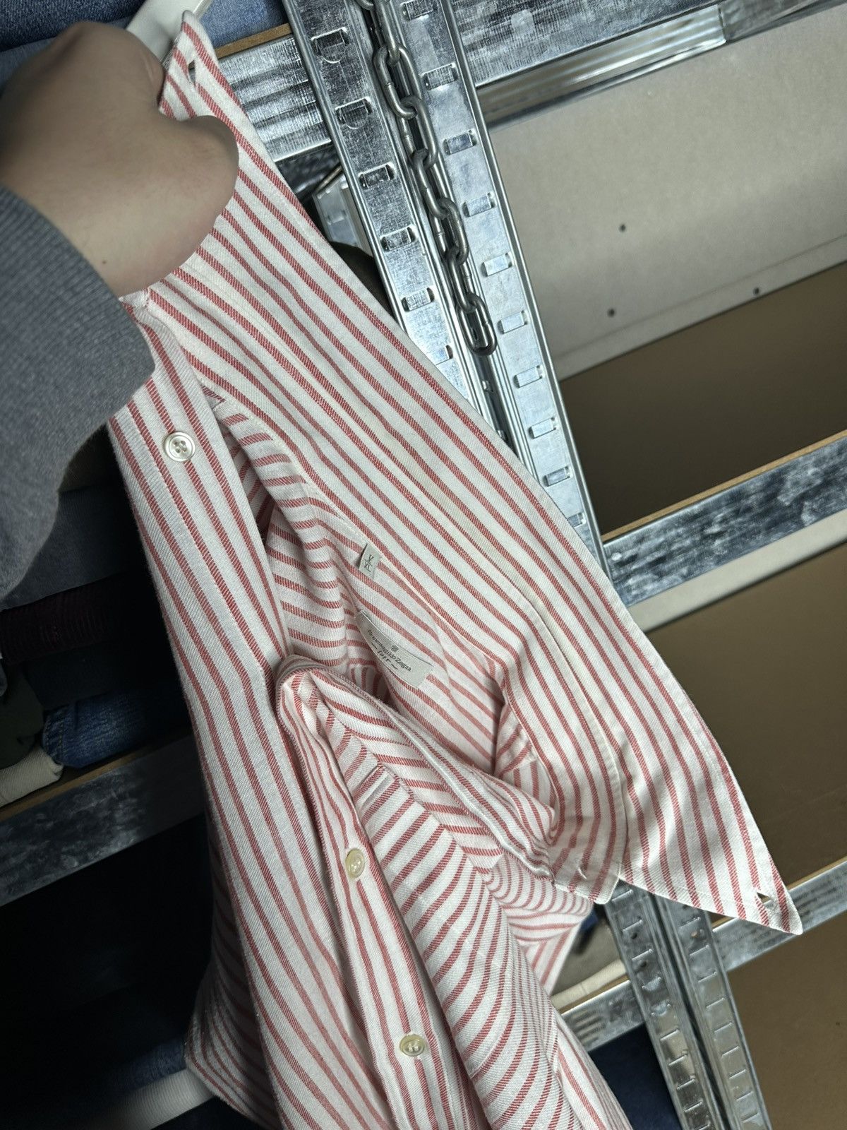 Ermenegildo Zegna Ermenegildo Zegna Striped Button Down Shirt Size XL Size US XL / EU 56 / 4 - 8 Thumbnail