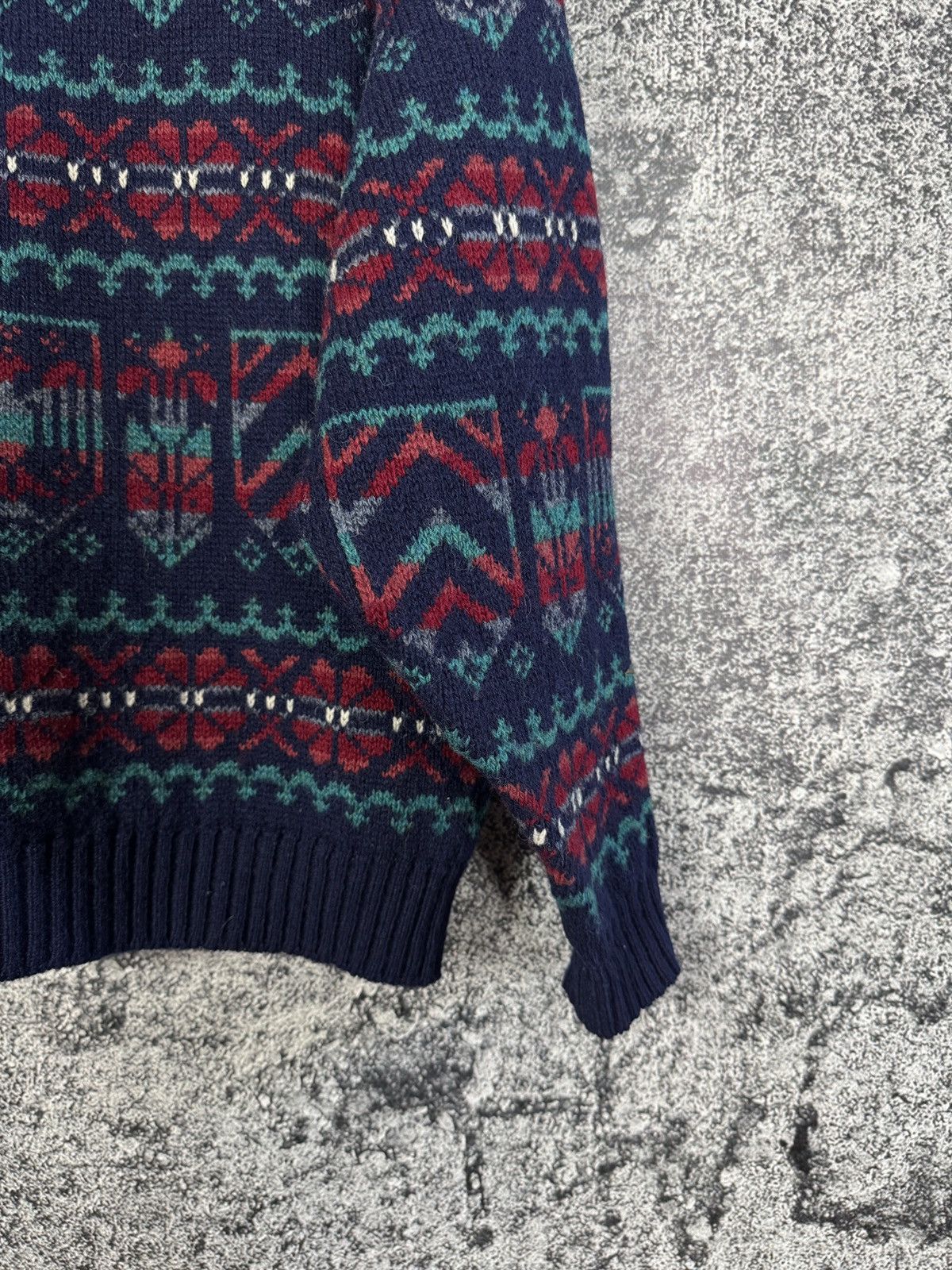Vintage Glenugie Wool Sweater Cardigan Fair Isle Nordic Size 44 Size M / US 6-8 / IT 42-44 - 14 Thumbnail