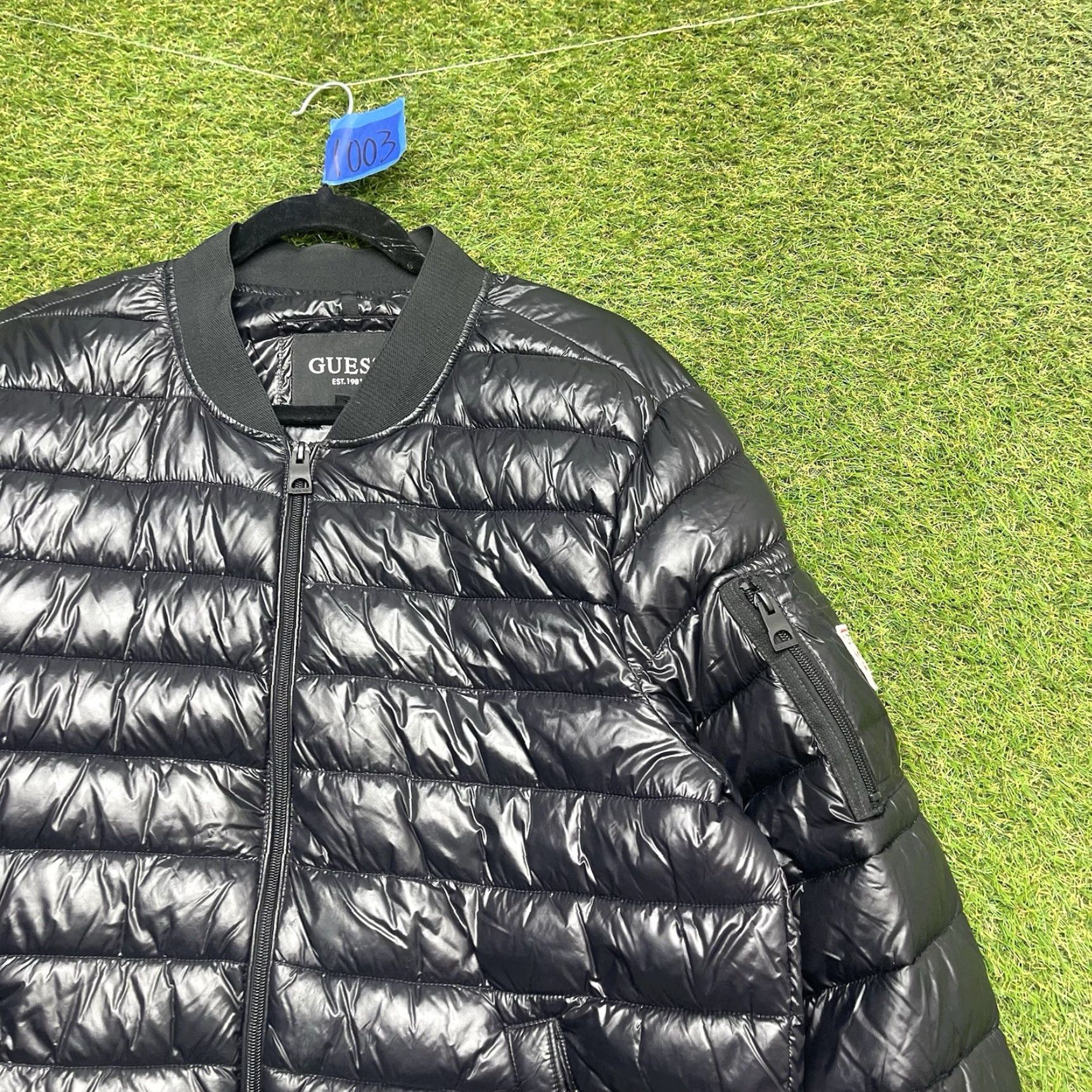 Guess GUESS Puffer Jacket Large Softshell Black Zip Quilted Poly Fill Jacket Womens Size L / US 10 / IT 46 - 3 Thumbnail