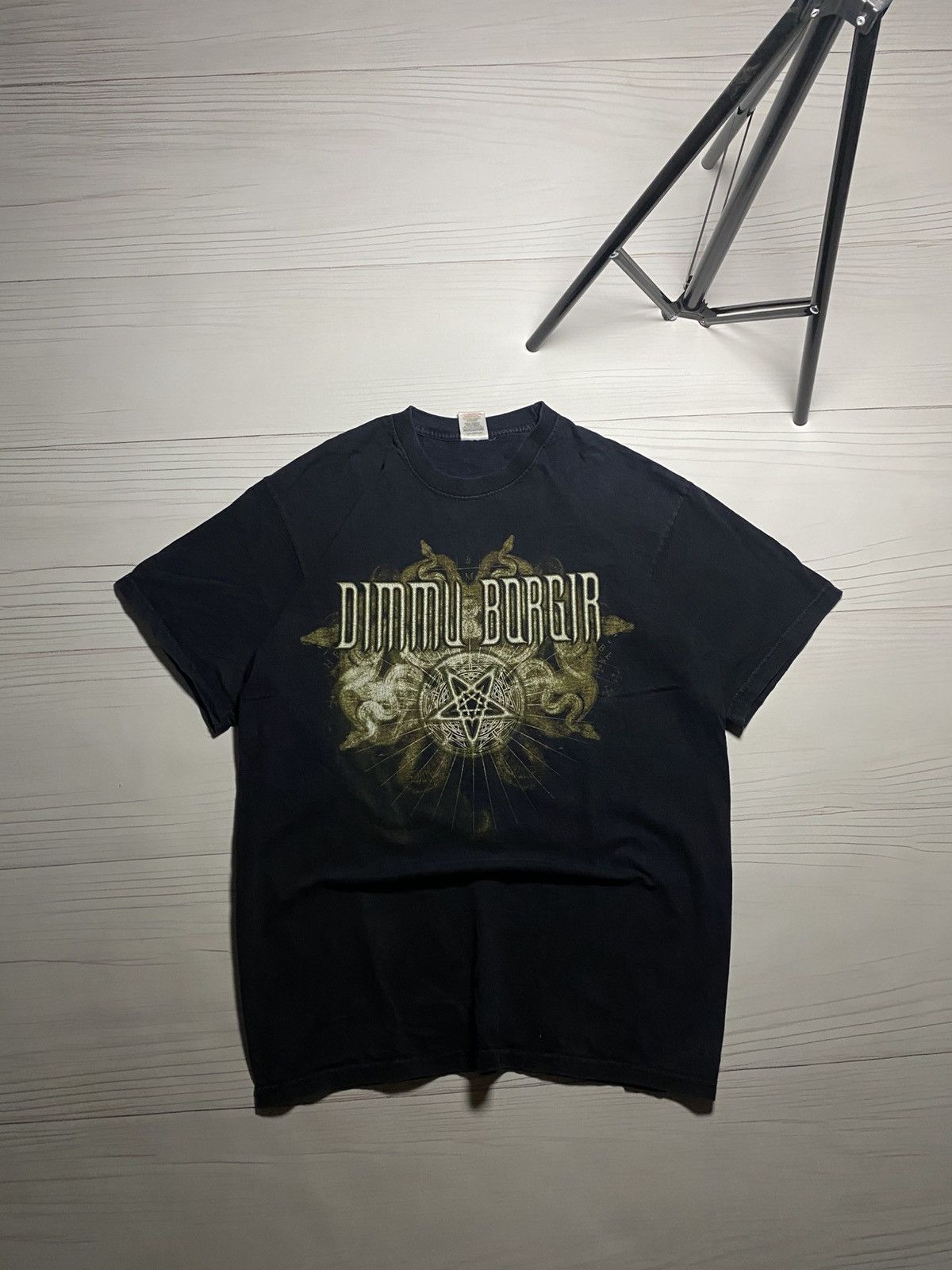 Band Tees × Vintage Vintage Dimmu Borgir in sorte diaboli 00’s y2k t shirt Size US L / EU 52-54 / 3 - 1 Thumbnail