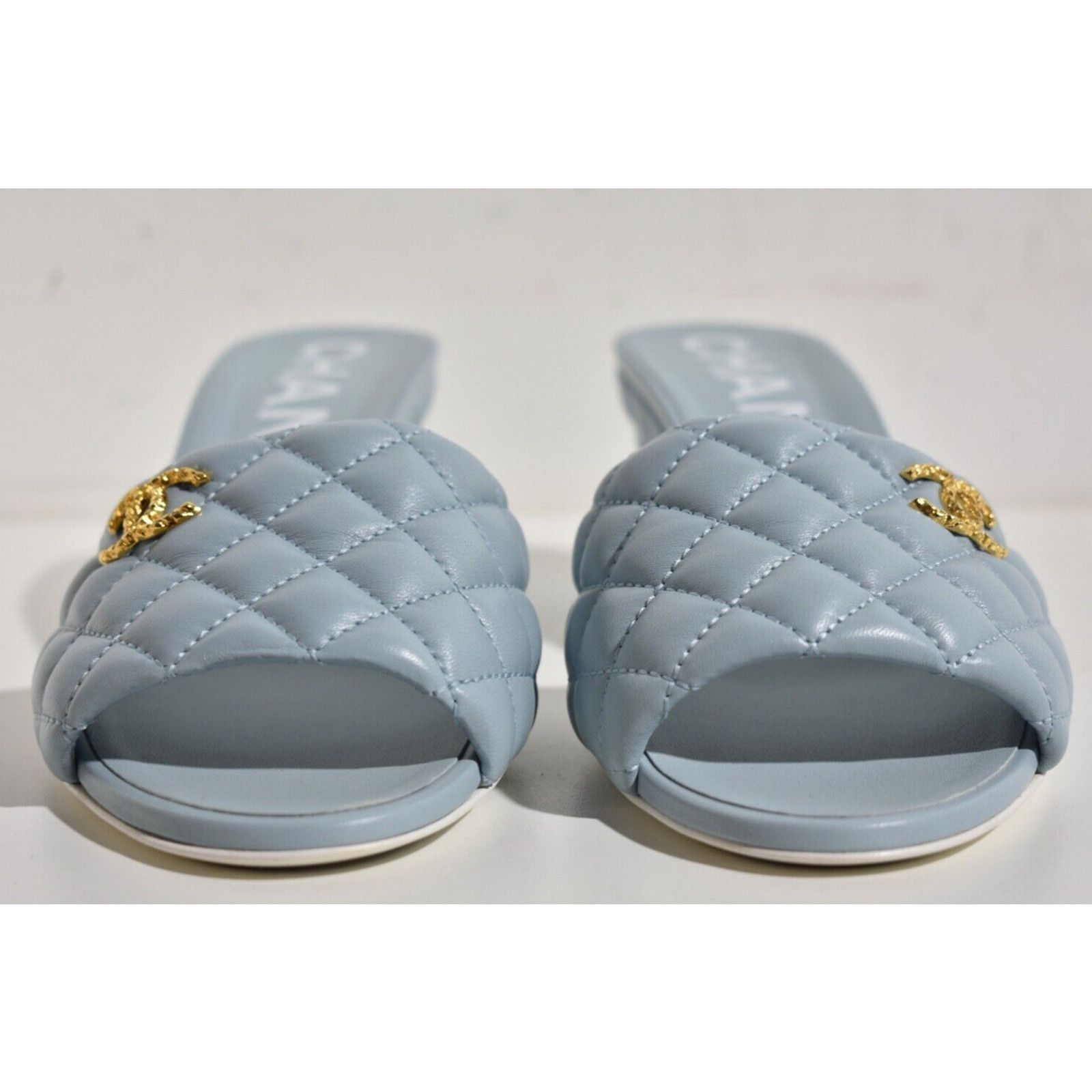 Chanel 22P Quilted CC Logo Cone Heel Mule Slide Sandal 41.5 Size US 11.5 / IT 41.5 - 7 Thumbnail