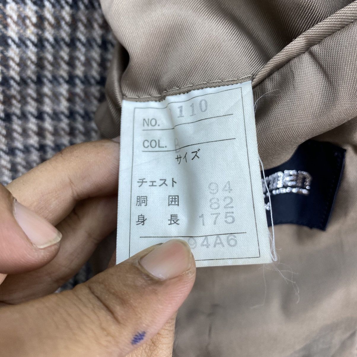 Japanese Brand 🫶 vintage Queen Fourmen grey houndstooth Tweed Patterned Size US M / EU 48-50 / 2 - 6 Thumbnail