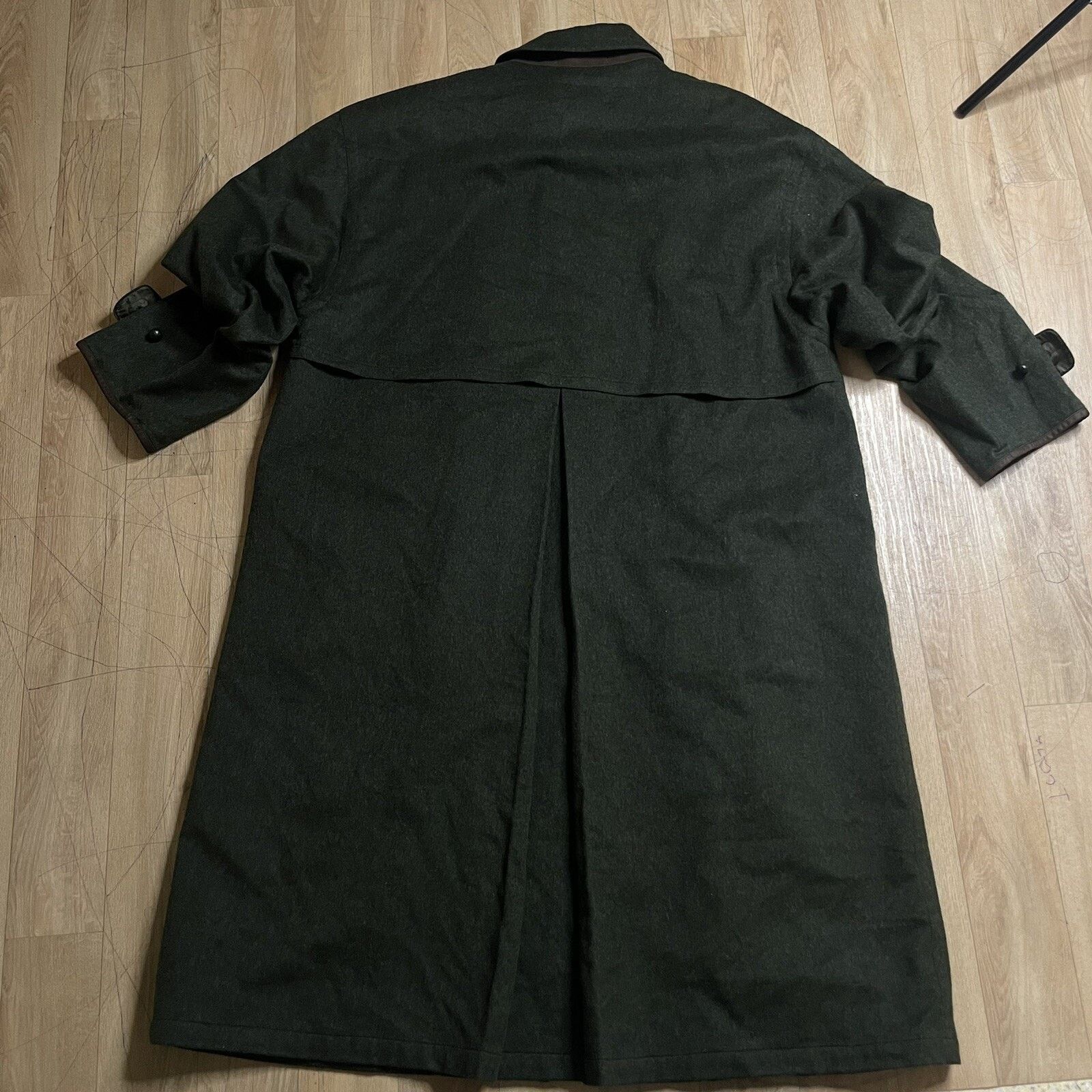 Burberry Burberry Trench Coat jacket ALPACA VIRGIN WOOL green olive Size US XL / EU 56 / 4 - 4 Thumbnail