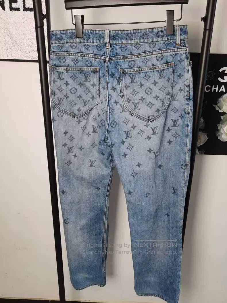 Louis Vuitton Louis Vuitton Full Print Made Old Jeans Size US 31 - 2 Thumbnail